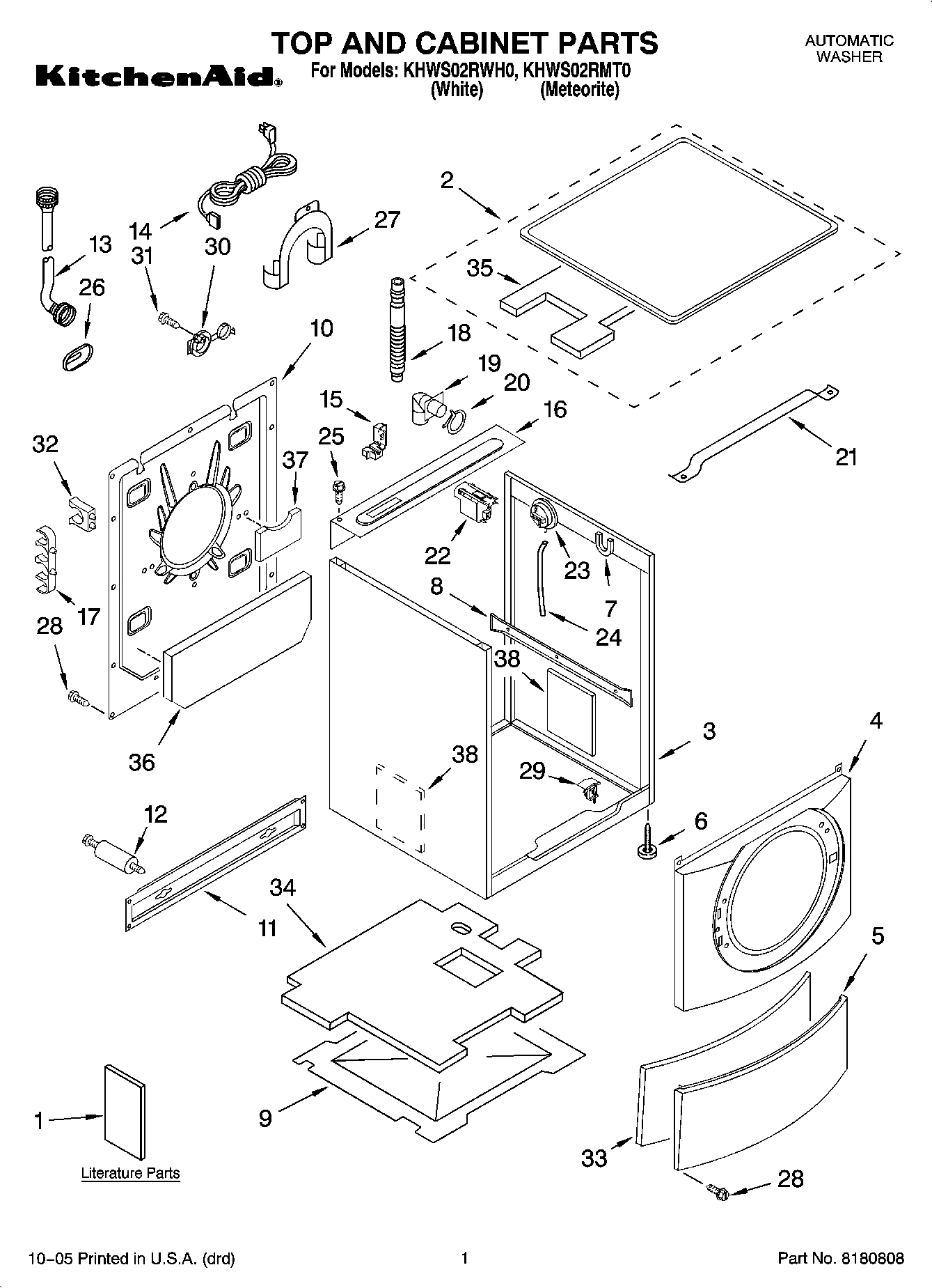 01 - TOP AND CABINET PARTS