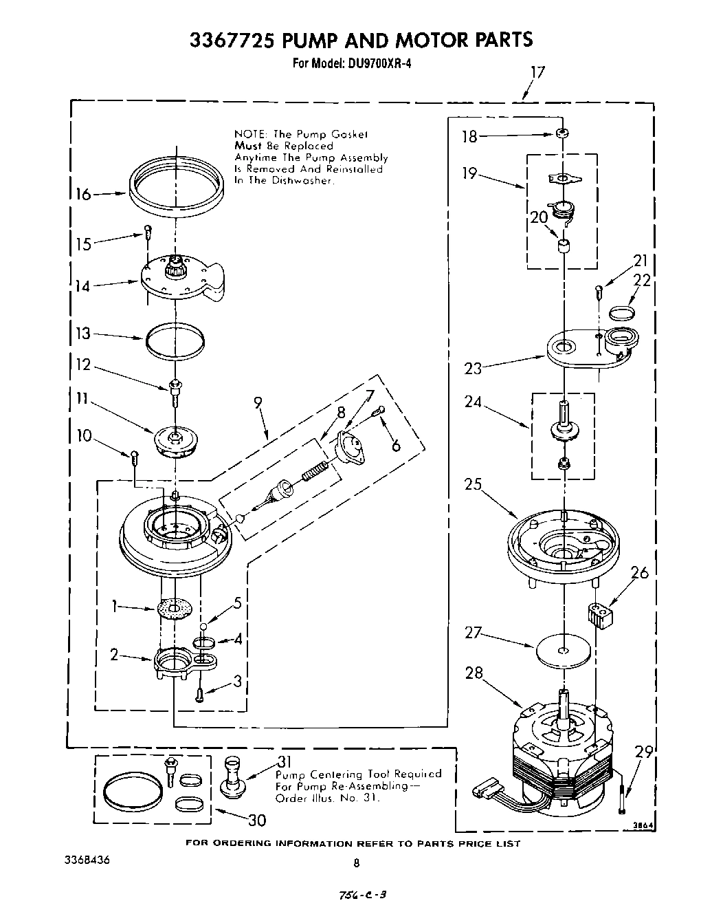 06 - 3367725 PUMP AND MOTOR