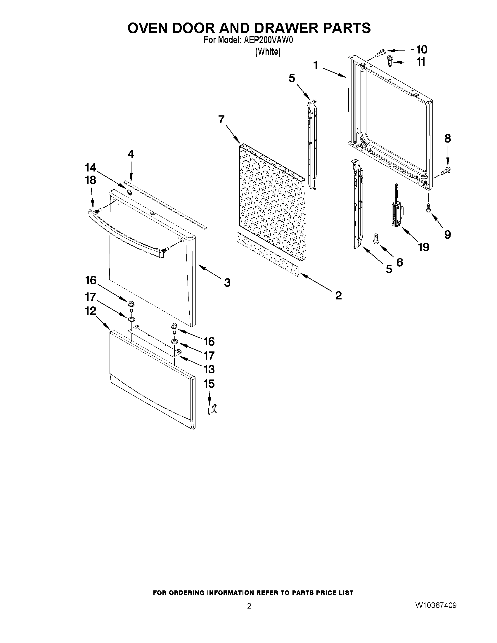 02 - OVEN DOOR AND DRAWER PARTS