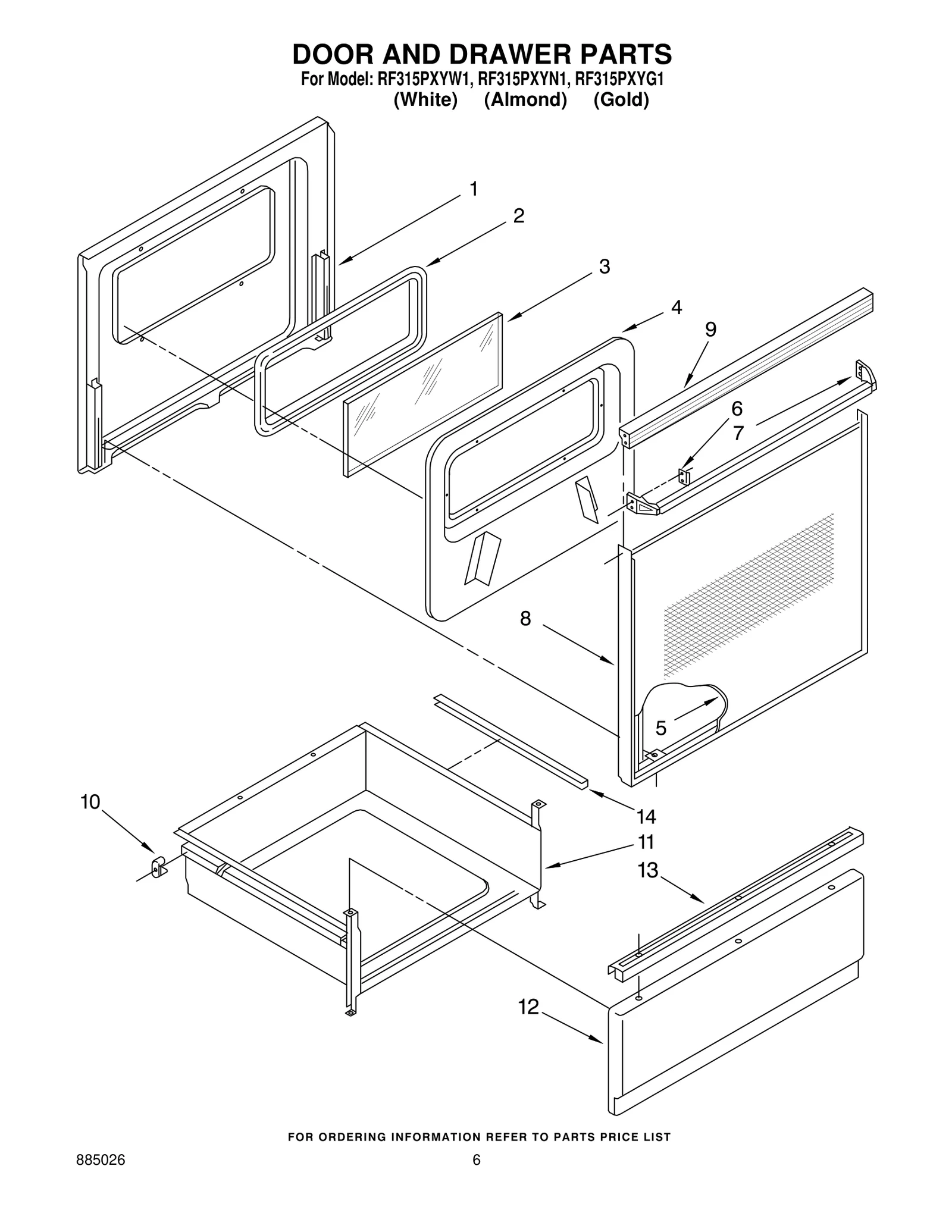 DOOR AND DRAWER PARTS