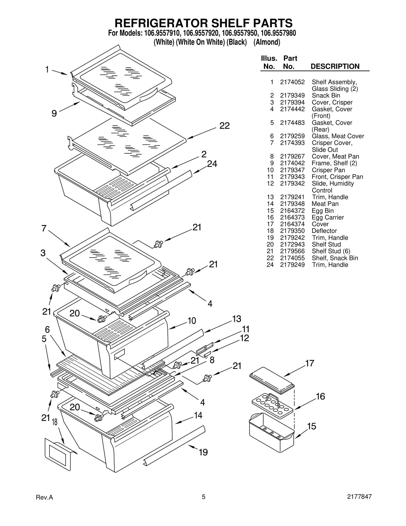 REFRIGERATOR SHELF PARTS