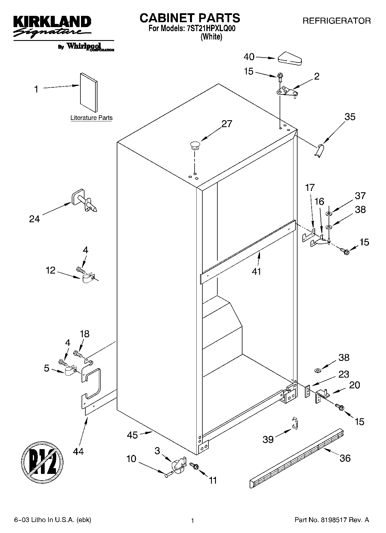 01 - CABINET PARTS