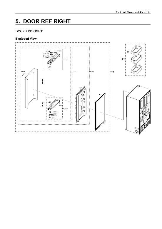 Right Refrigerator Door Parts