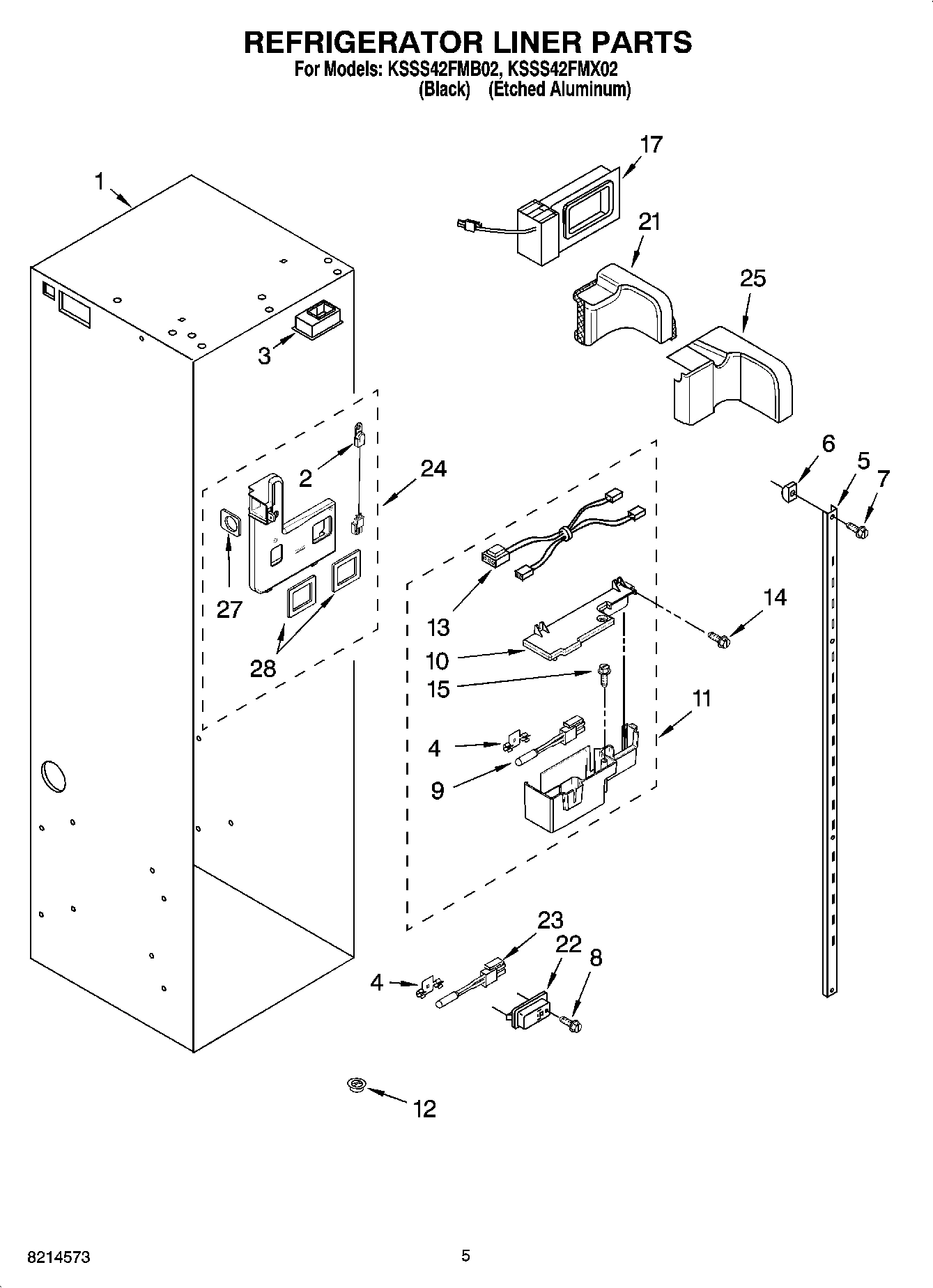04 - REFRIGERATOR LINER PARTS