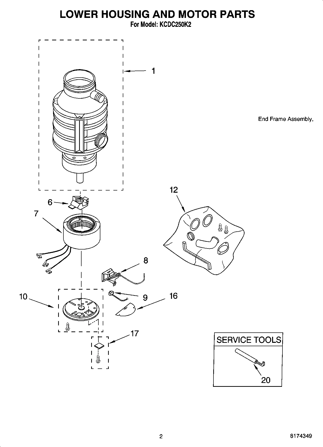 02 - LOWER HOUSING AND MOTOR PARTS