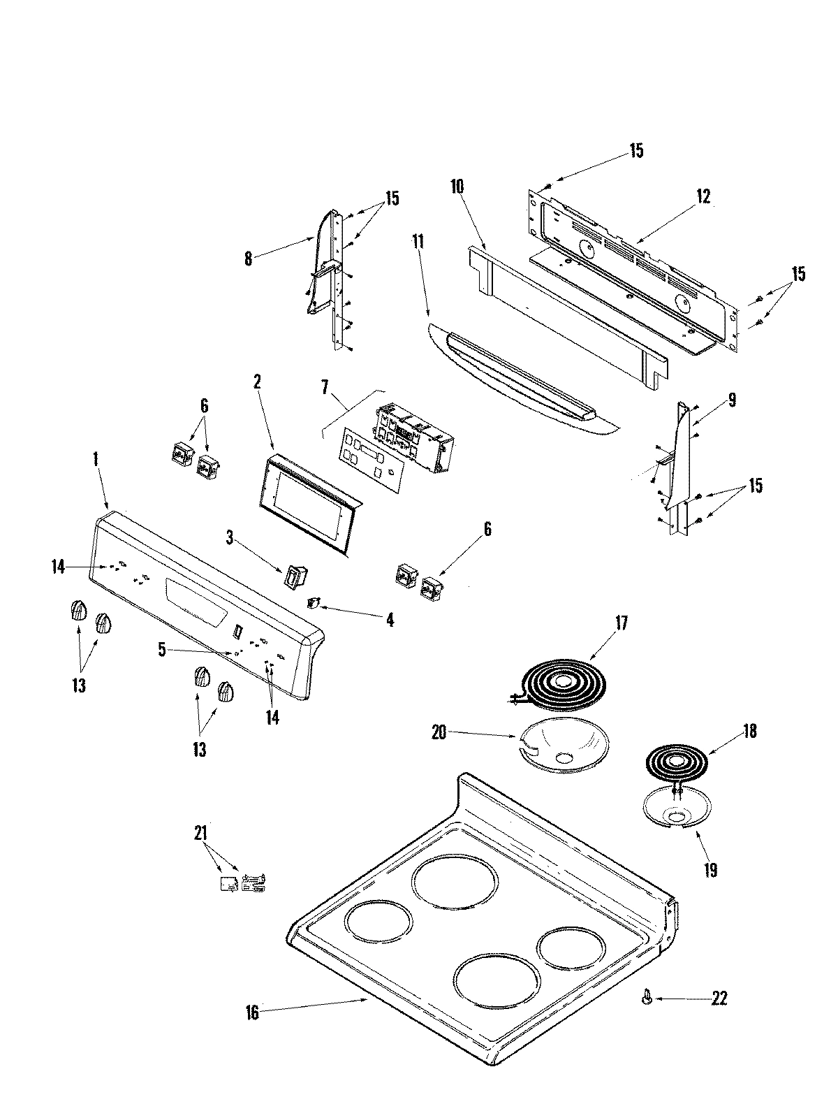 03 - CONTROL PANEL/TOP ASSEMBLY