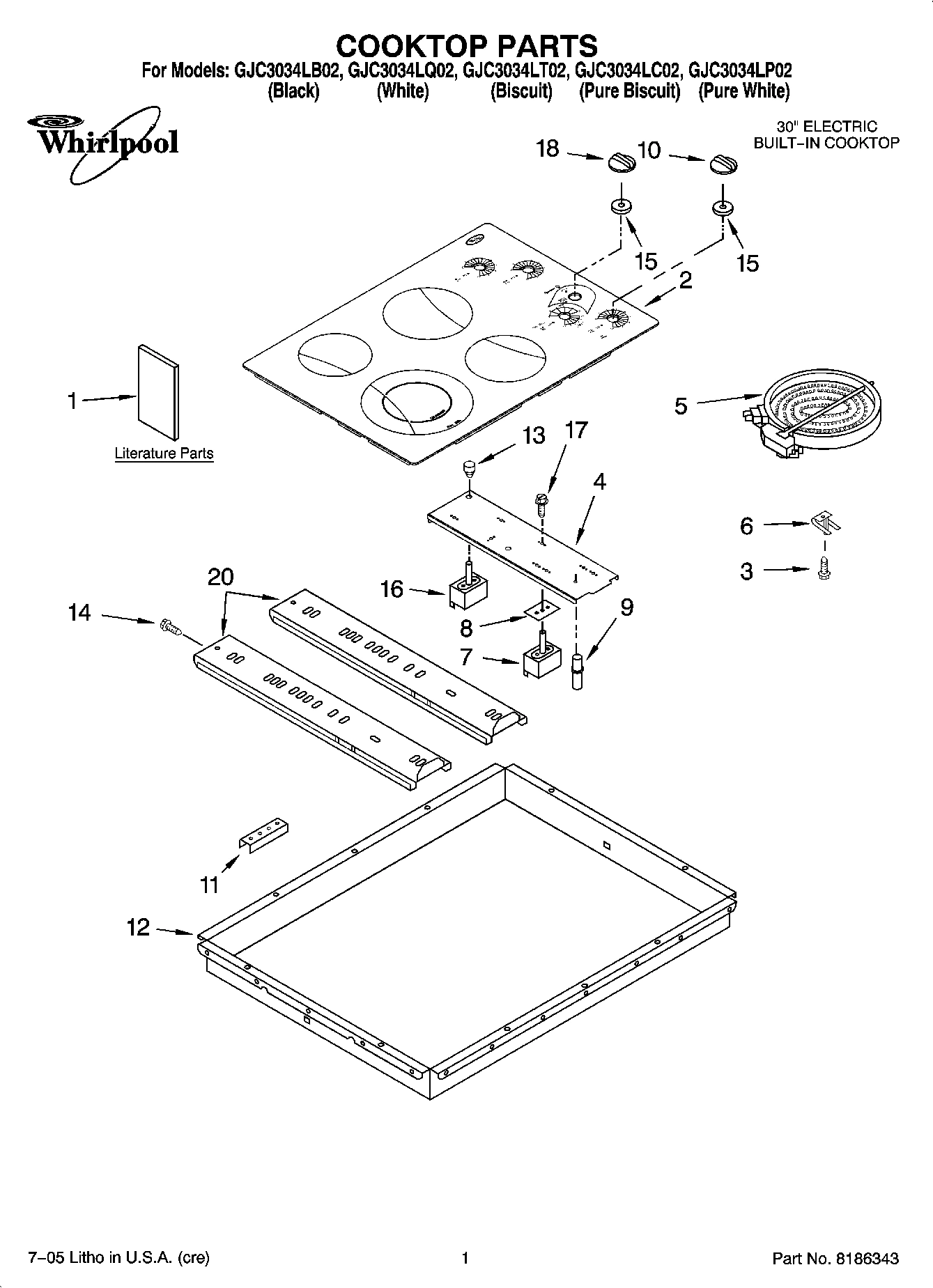 01 - COOKTOP PARTS, OPTIONAL PARTS