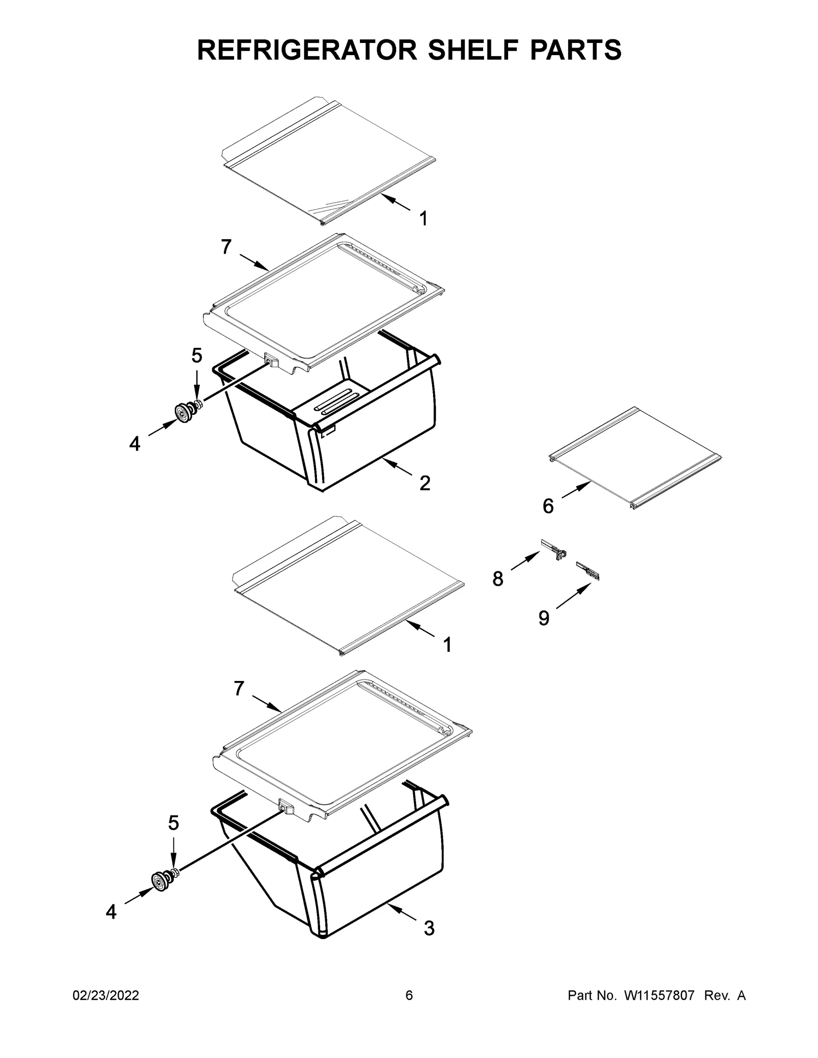 REFRIGERATOR SHELF PARTS