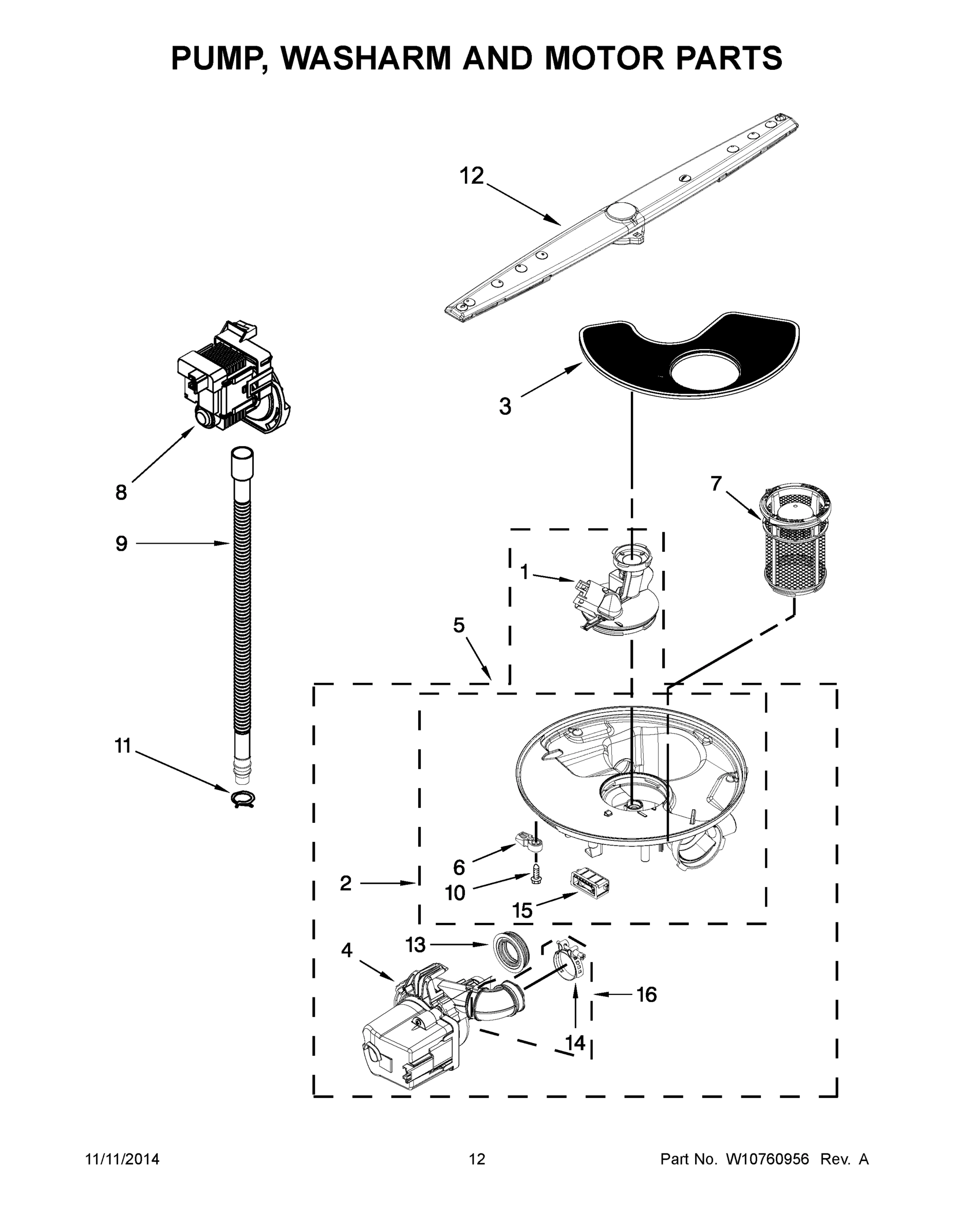 07 - PUMP, WASHARM AND MOTOR PARTS