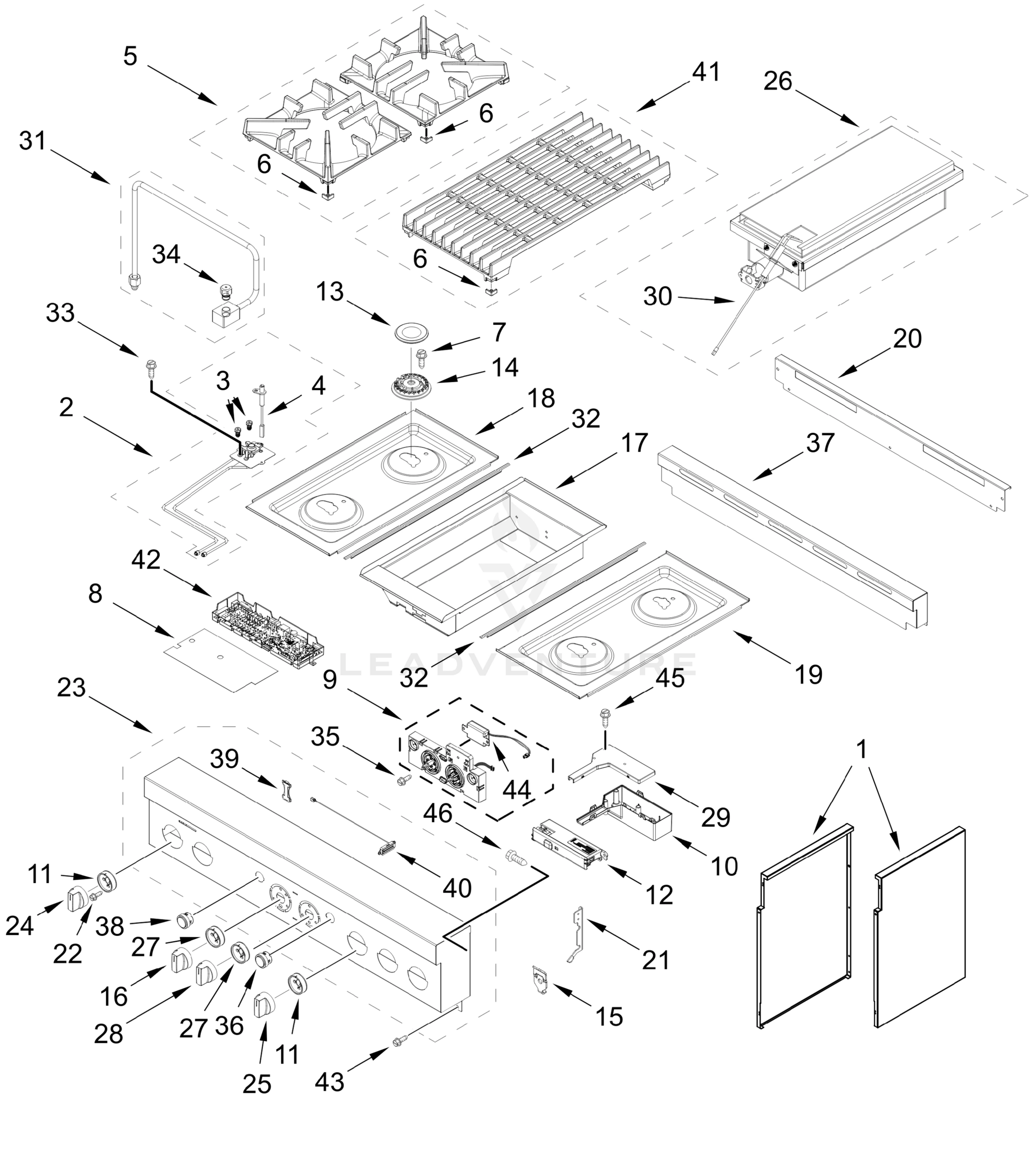 COOKTOP, BURNER, AND GRILL PARTS