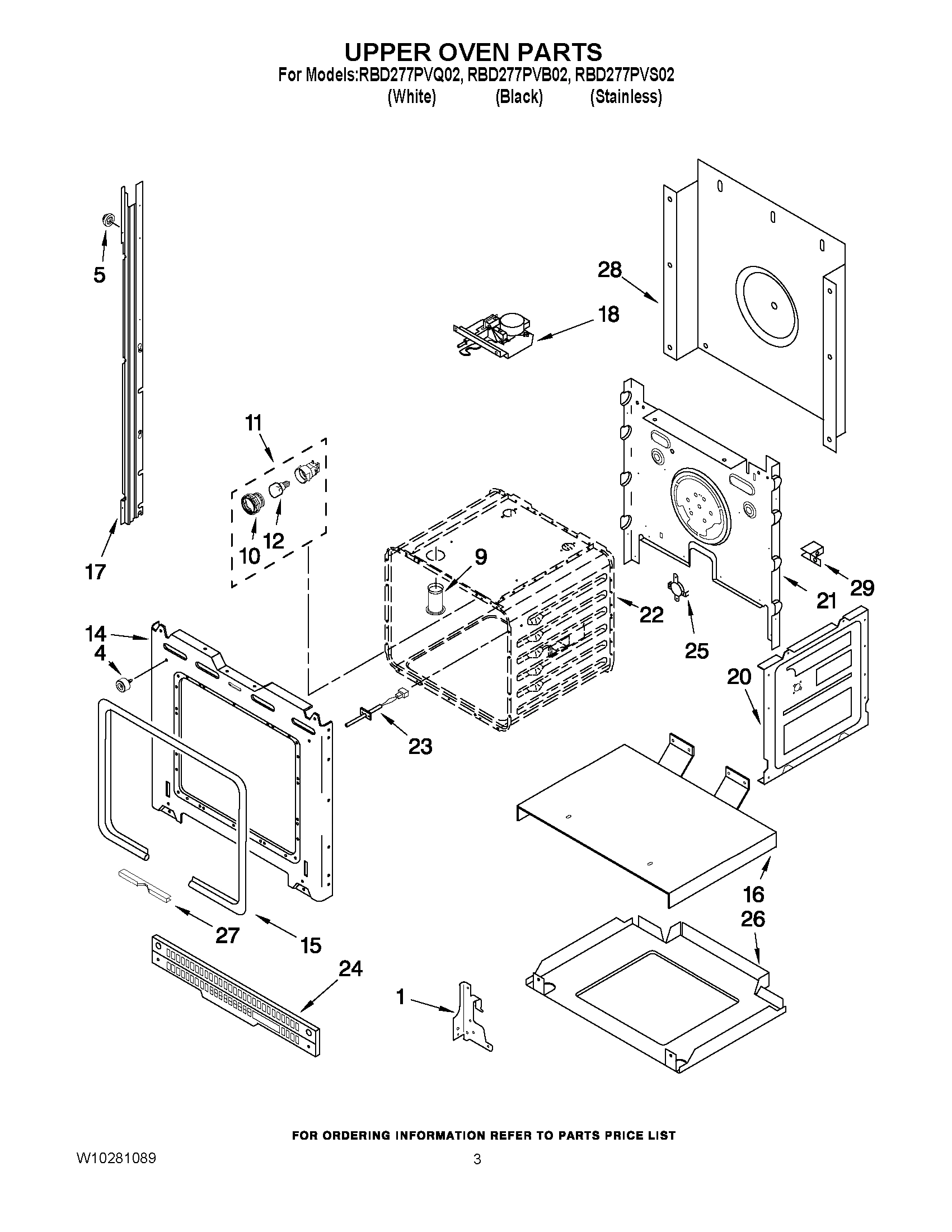 02 - UPPER OVEN PARTS