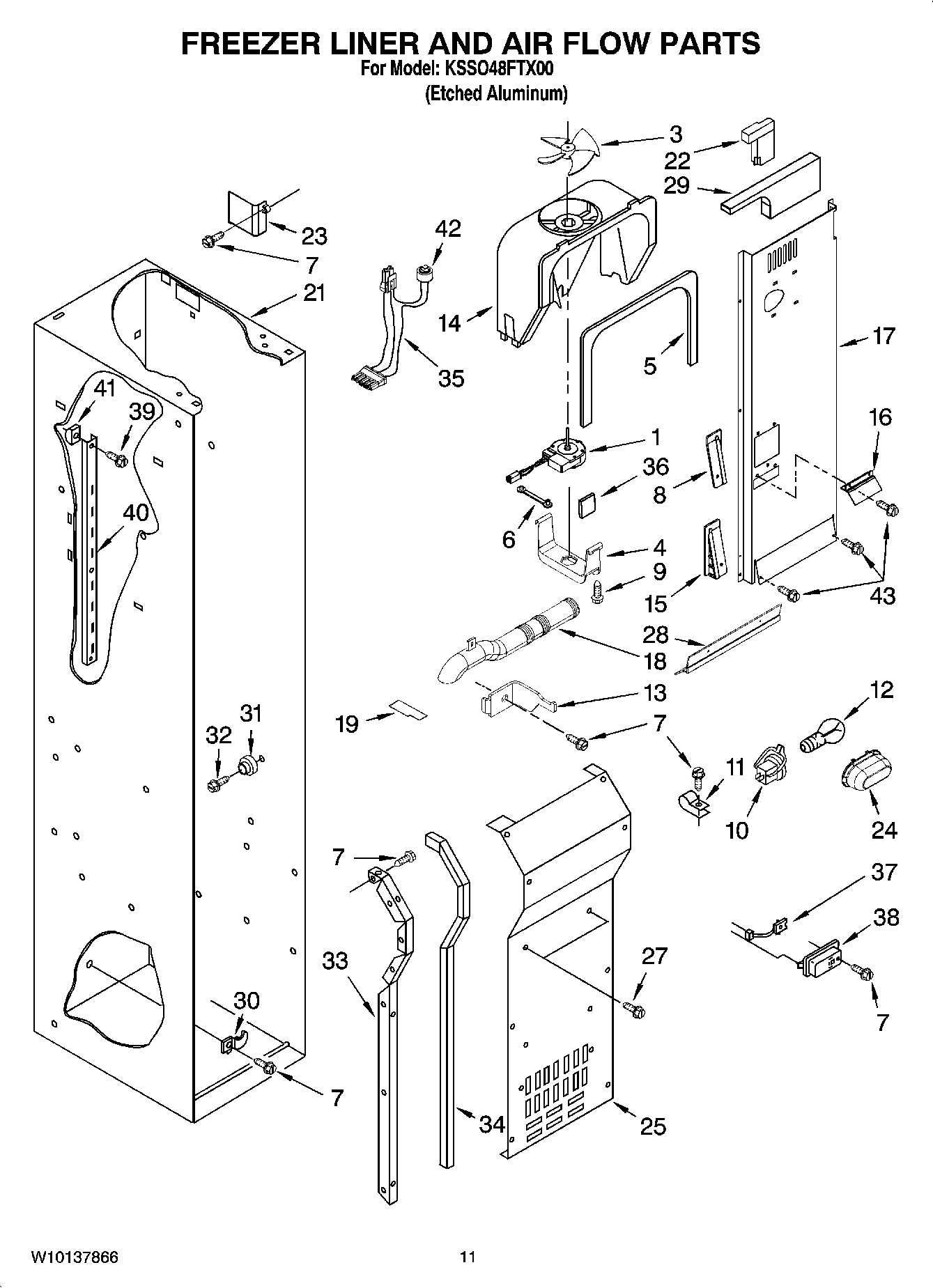 08 - FREEZER LINER AND AIR FLOW PARTS