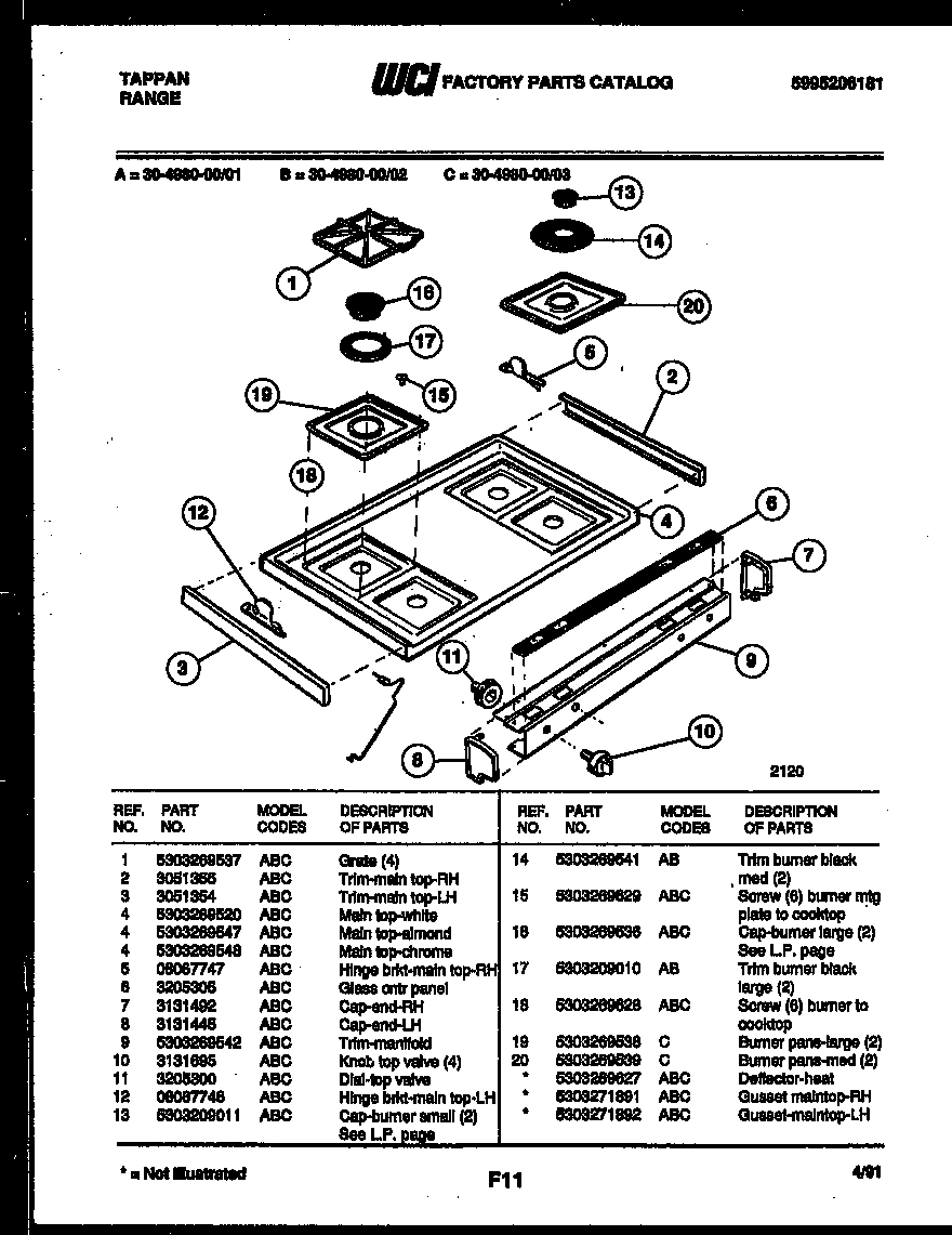 03 - COOKTOP PARTS