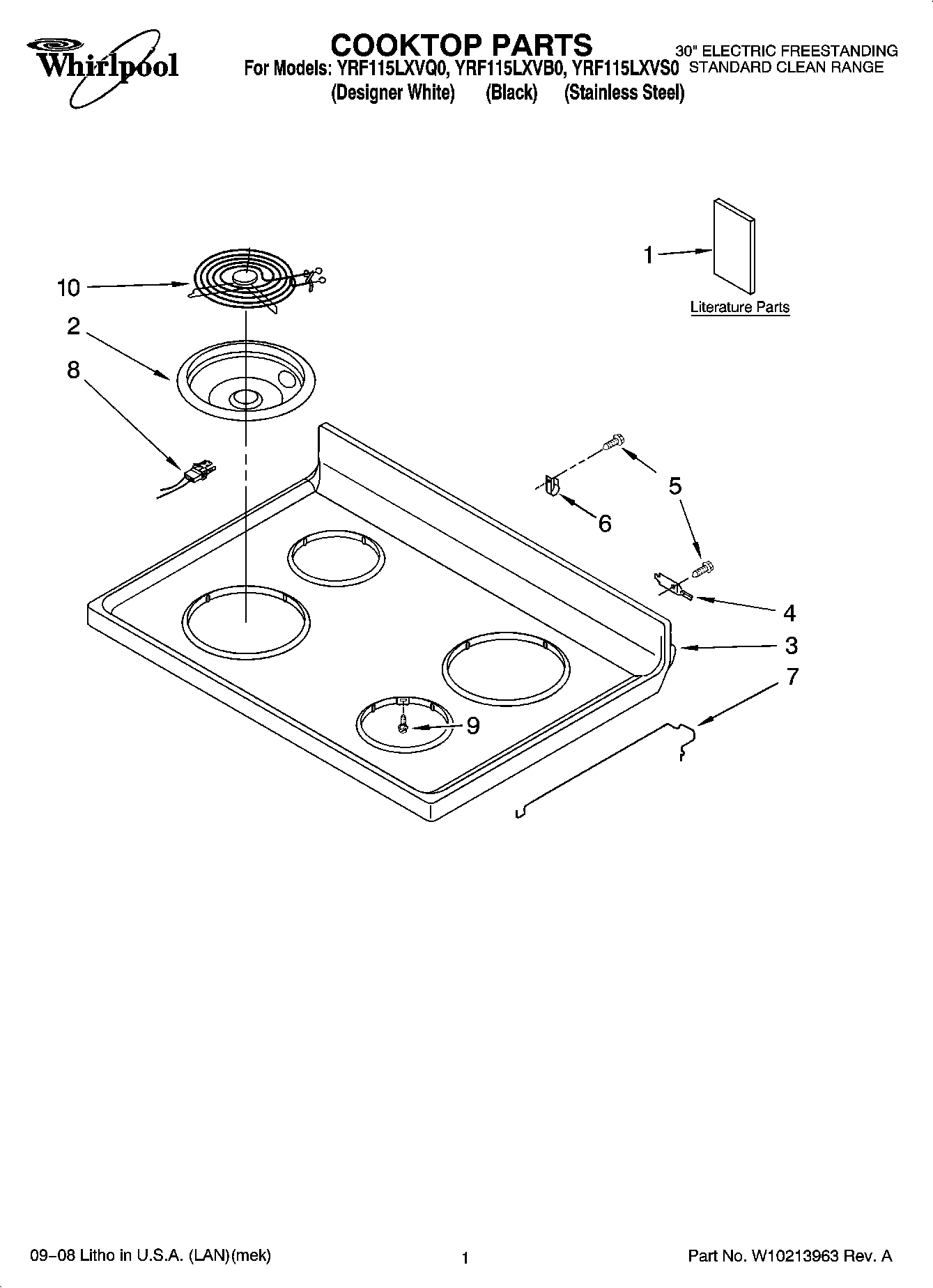 01 - COOKTOP PARTS