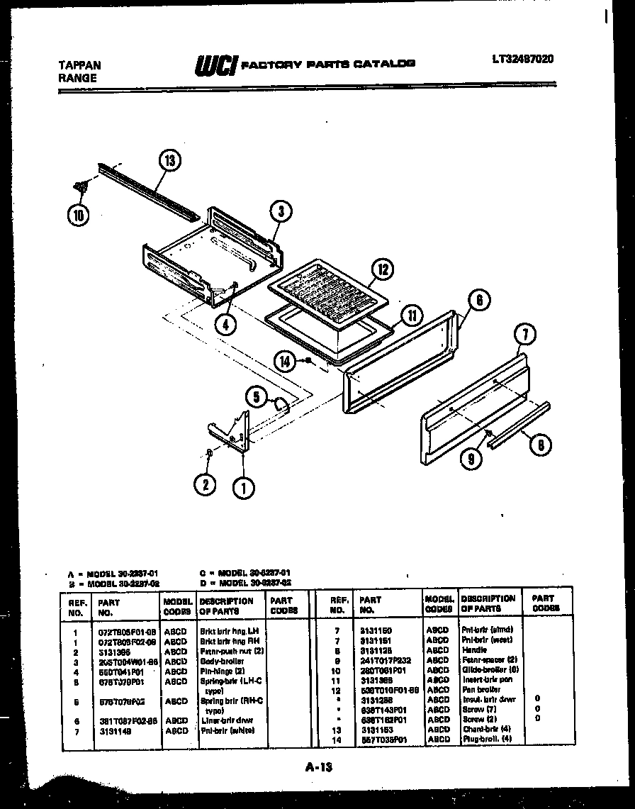 05 - BROILER DRAWER PARTS