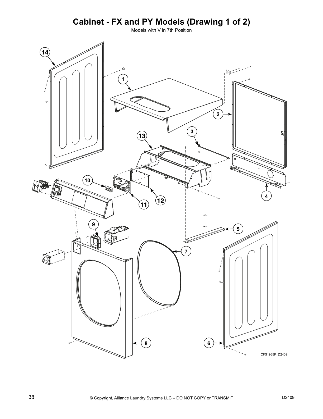 Cabinet - FX and PY Models (Drawing 1 of 2)