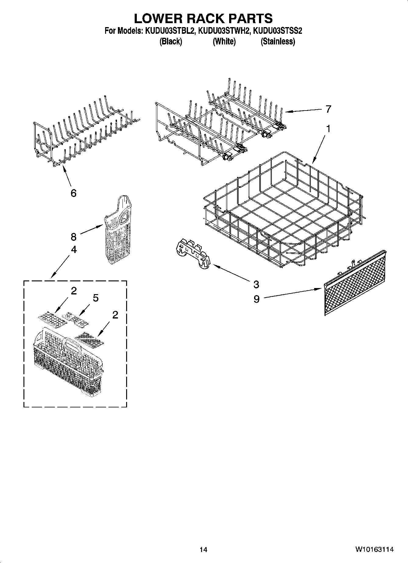 11 - LOWER RACK PARTS