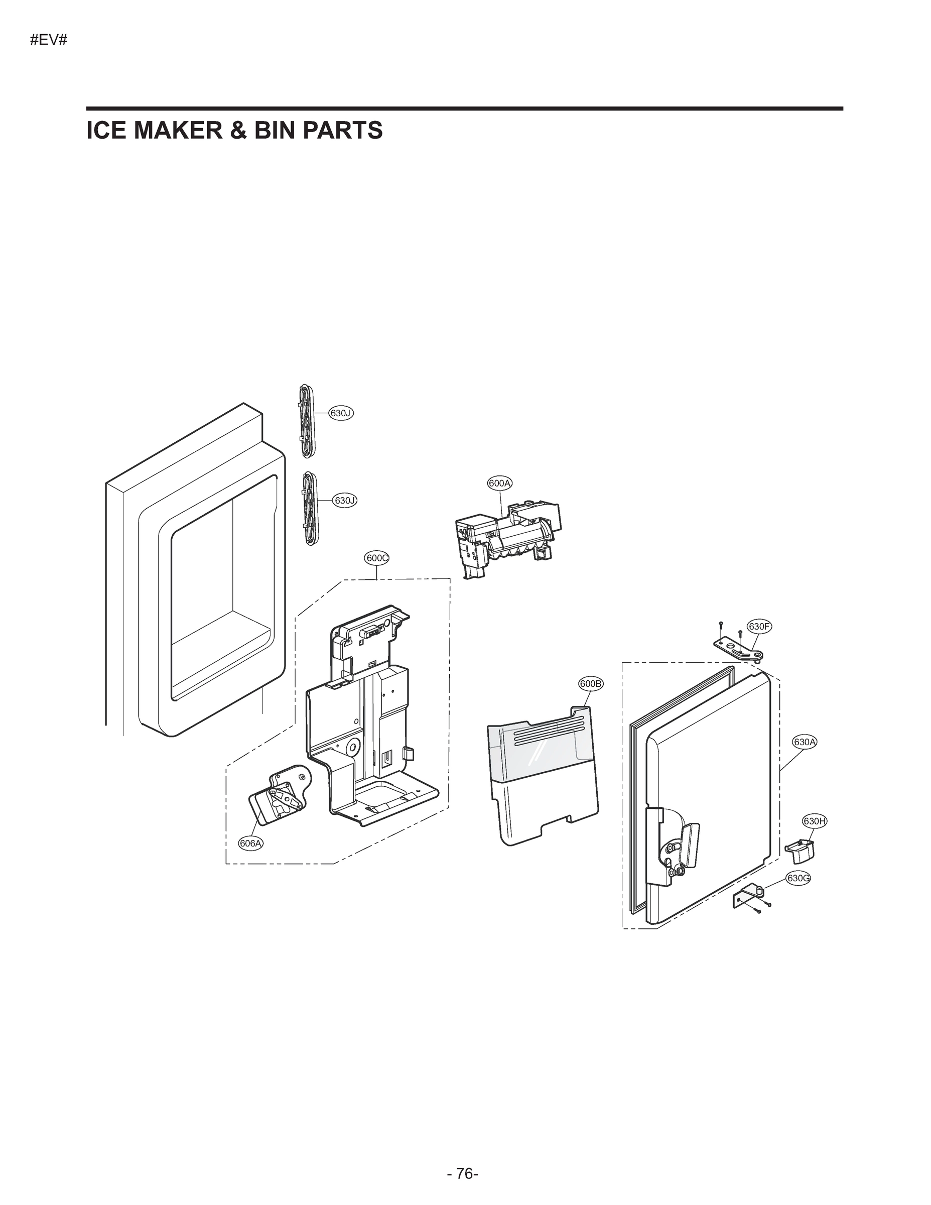 ICE MAKER & BIN PARTS