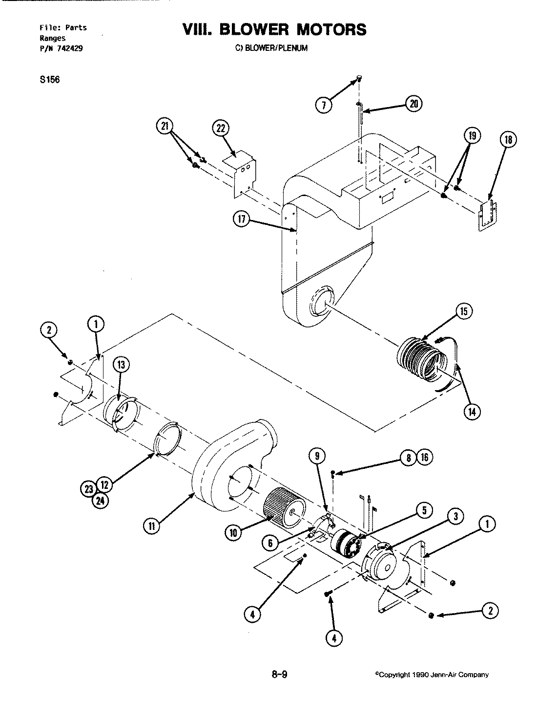 03 - BLOWER MOTOR-BLOWER/PLENUM (S156B-C)