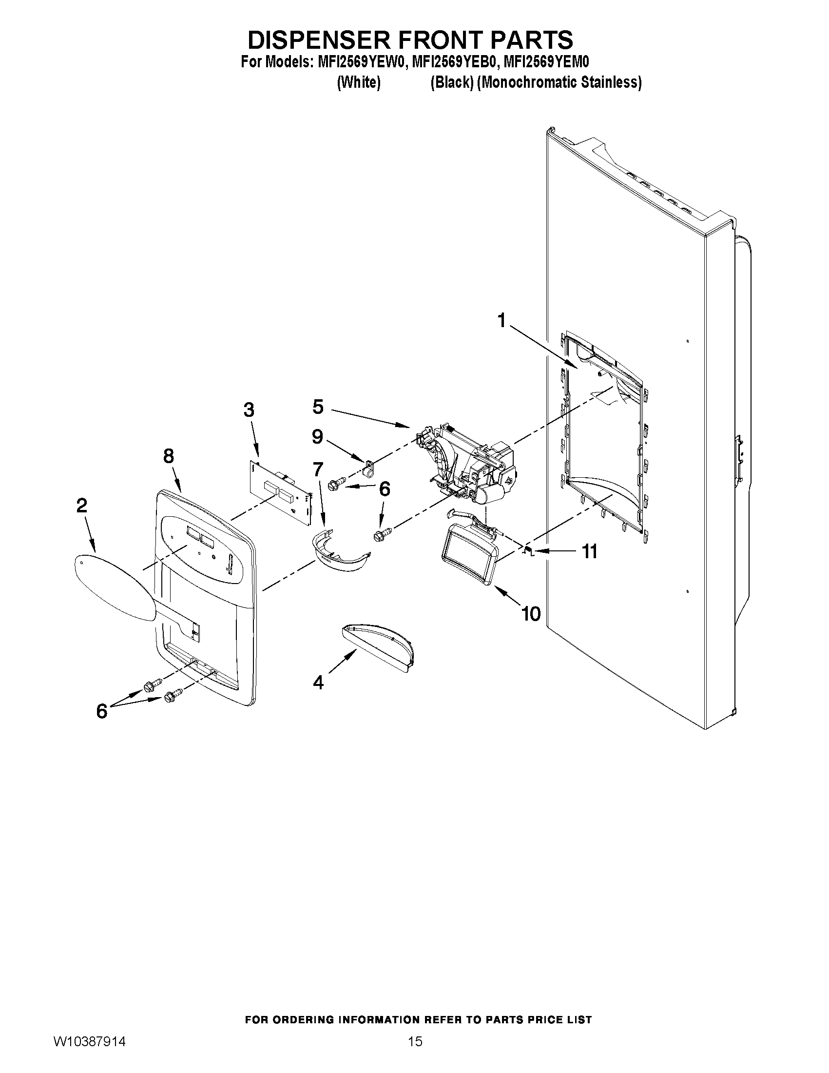 08 - DISPENSER FRONT PARTS