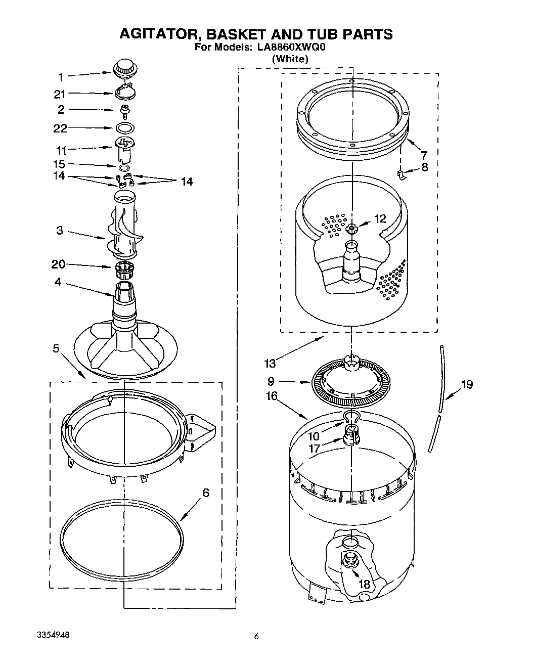 05 - AGITATOR, BASKET AND TUB
