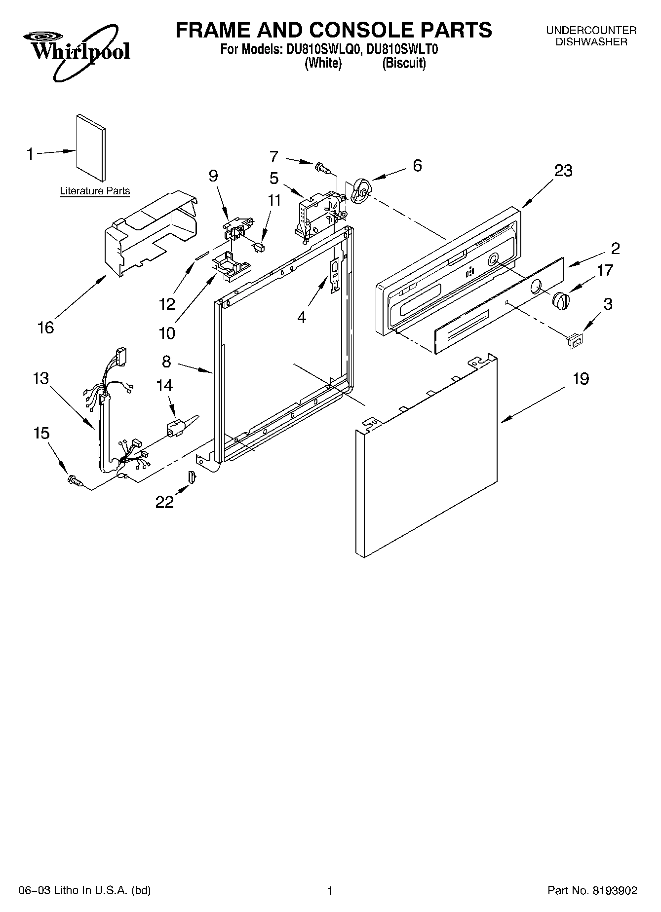 01 - FRAME AND CONSOLE PARTS