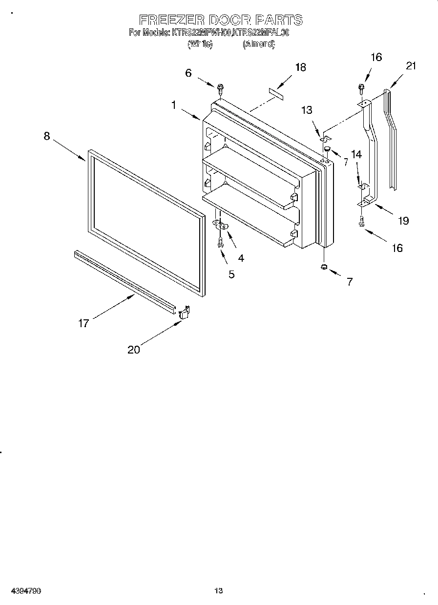 07 - FREEZER DOOR, LIT/OPTIONAL
