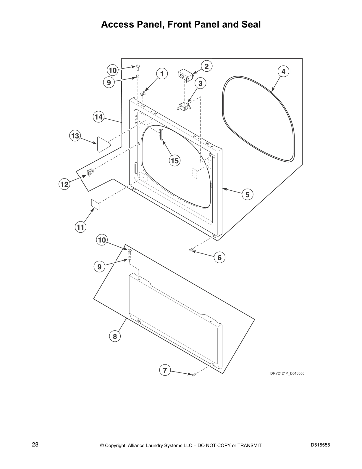 Access Panel, Front Panel and Seal