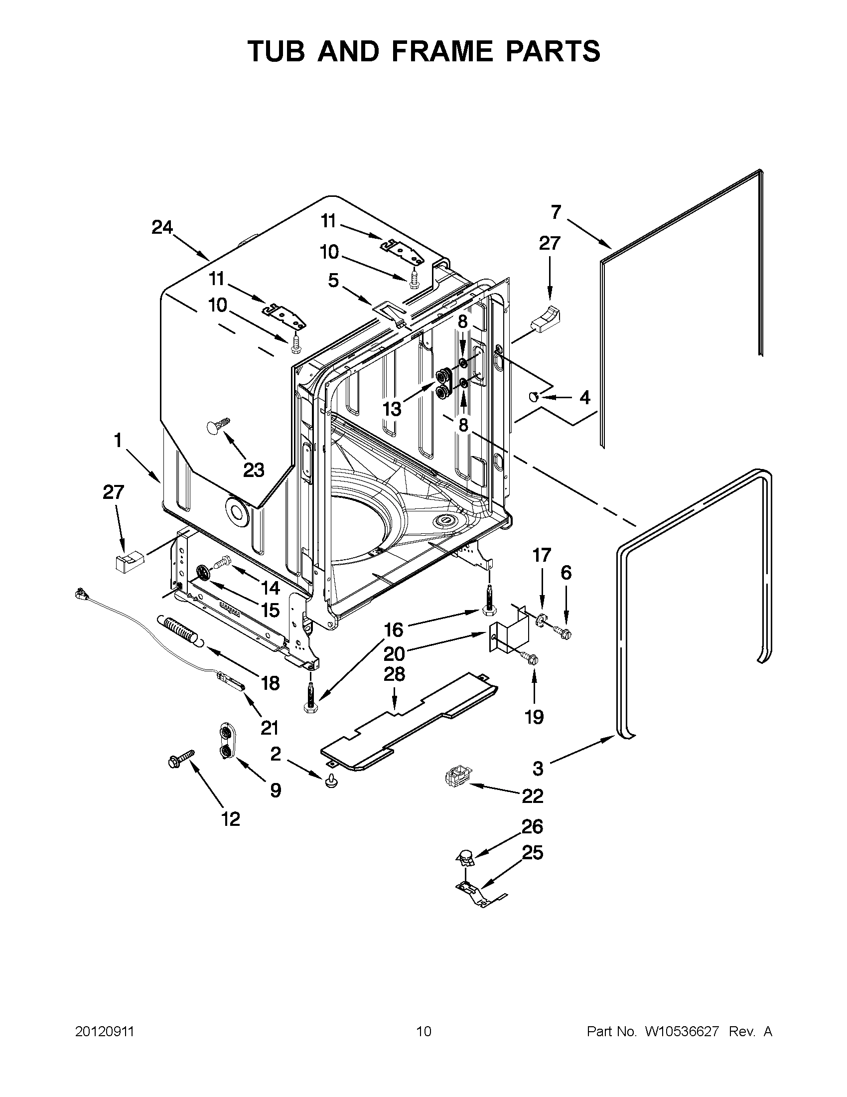 05 - TUB AND FRAME PARTS