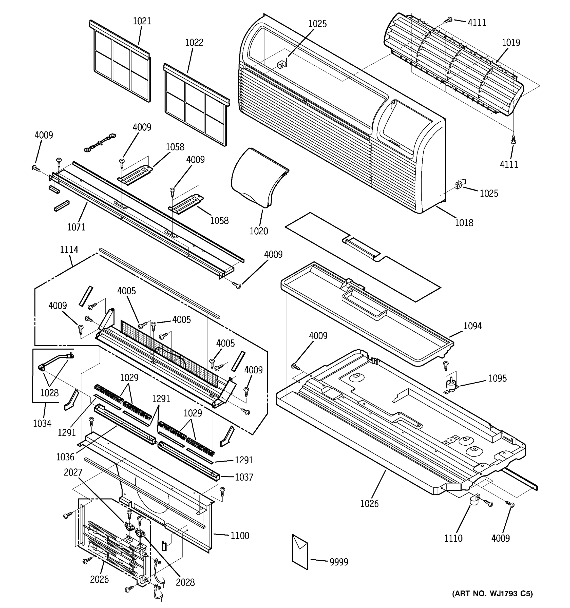 GRILLE, HEATER & BASE PARTS