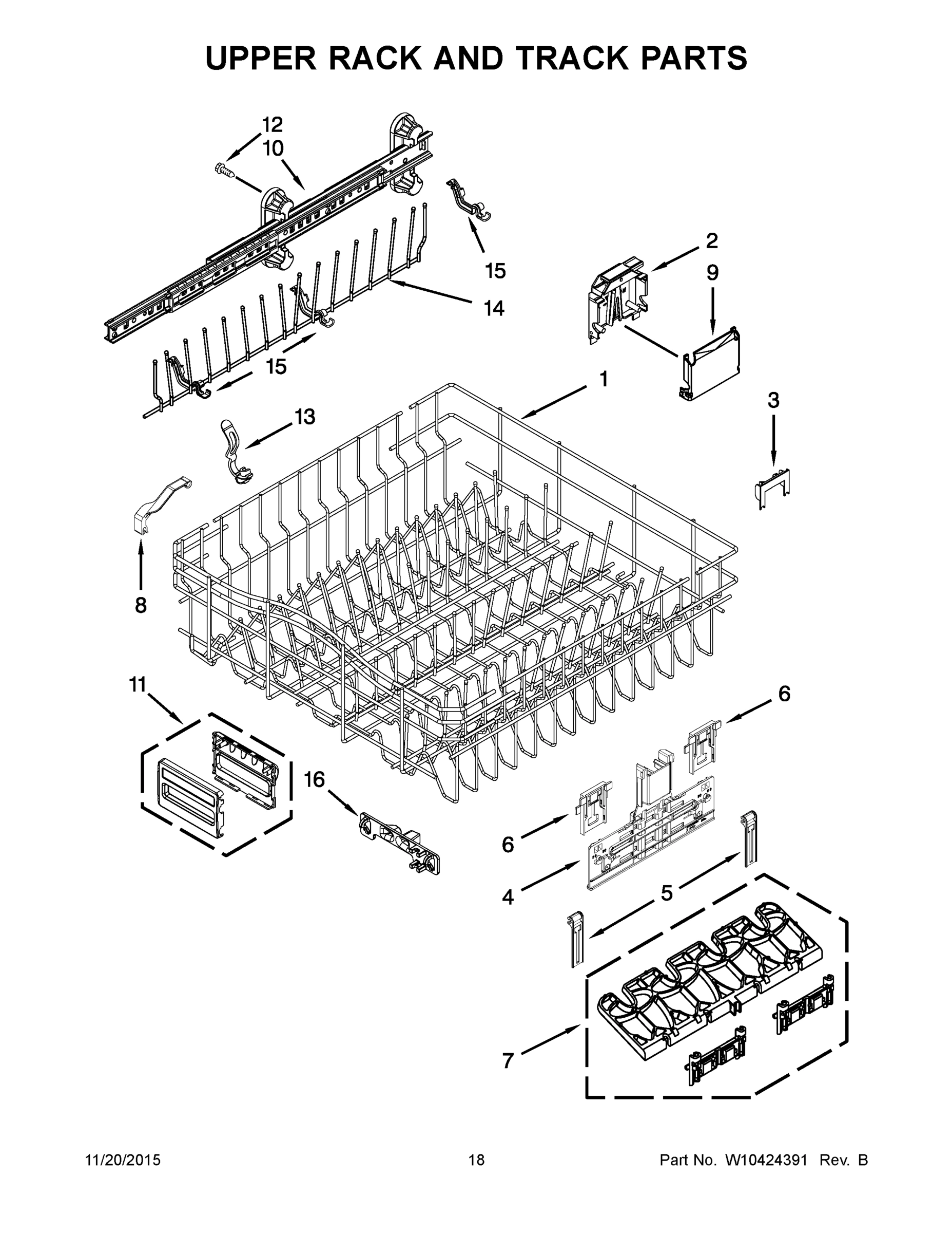 10 - UPPER RACK AND TRACK PARTS