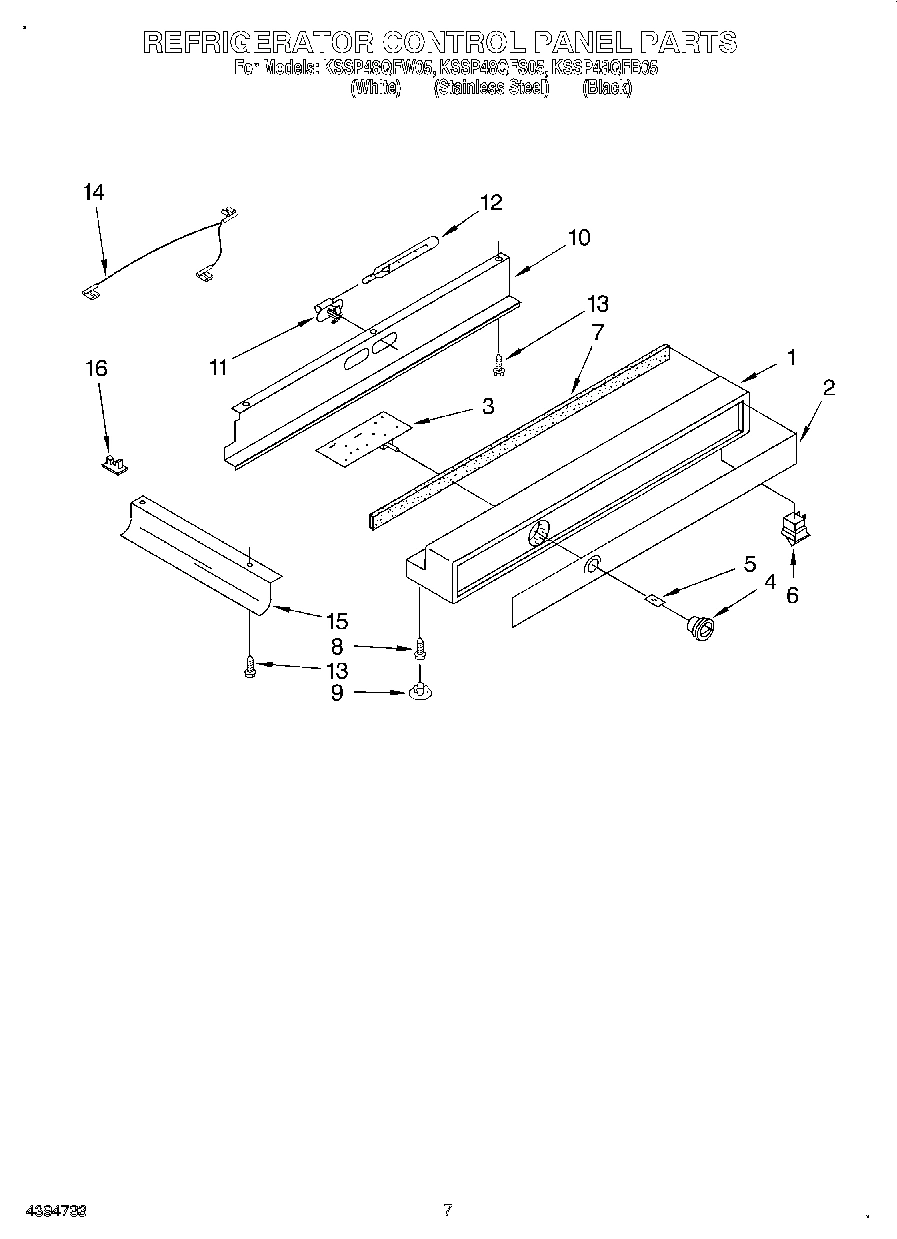 05 - REFRIGERATOR CONTROL PANEL