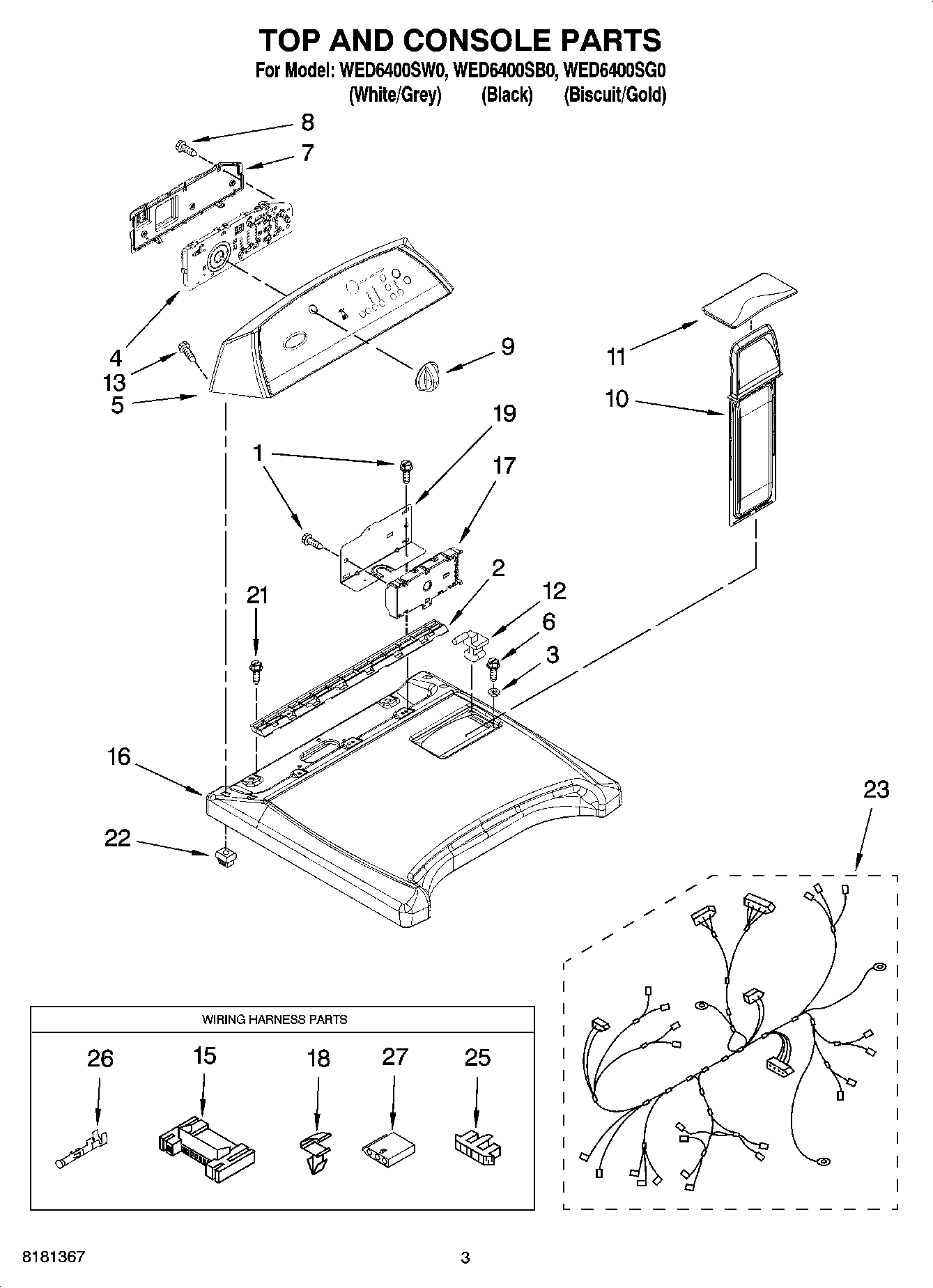 02 - TOP AND CONSOLE PARTS
