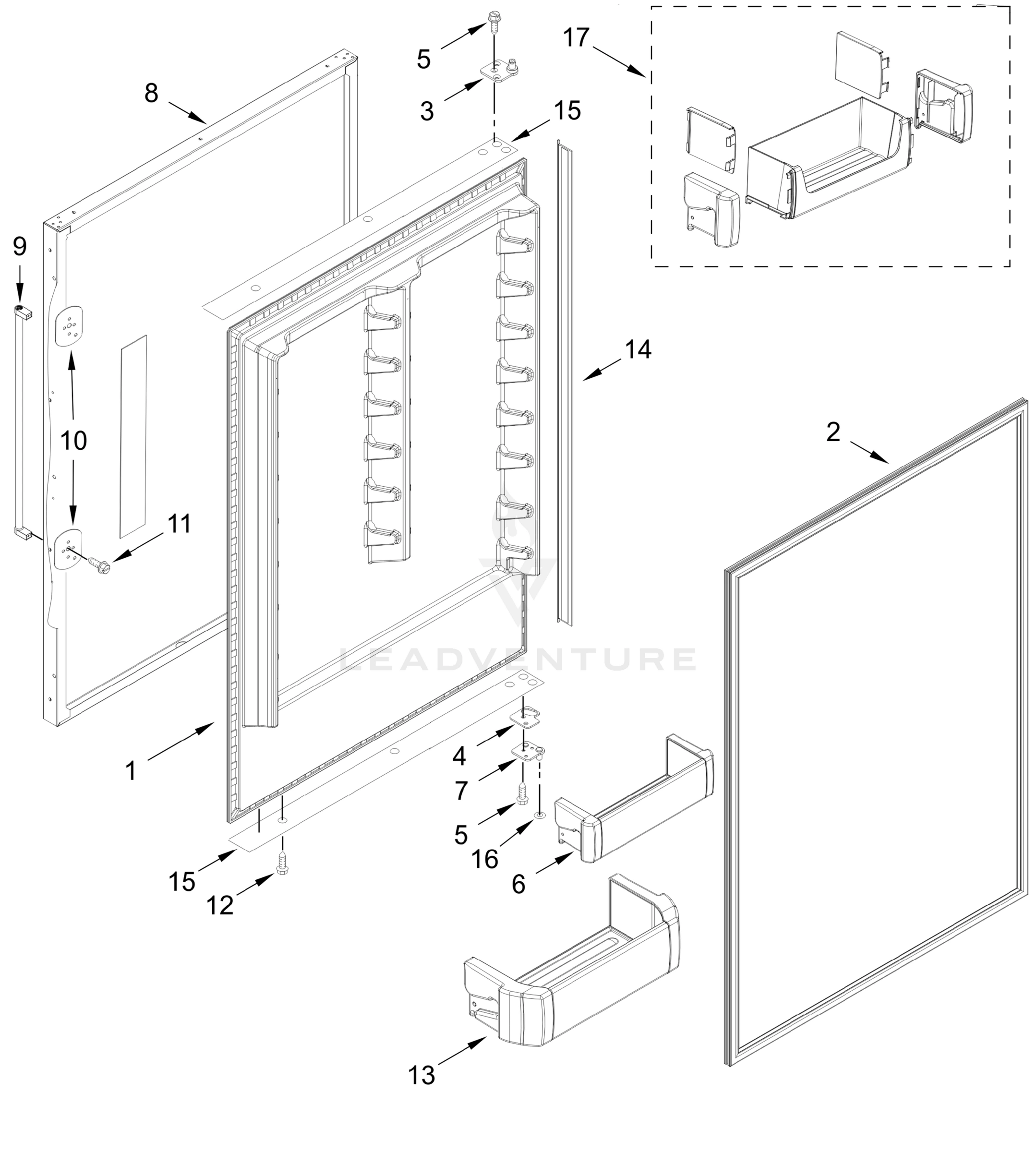 REFRIGERATOR DOOR PARTS