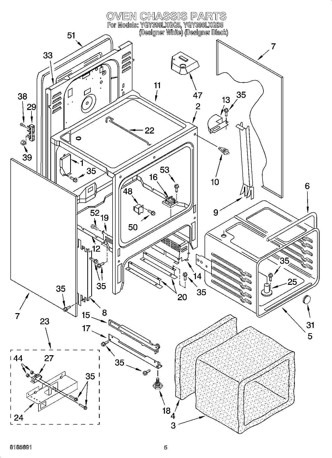 04 - OVEN CHASSIS PARTS