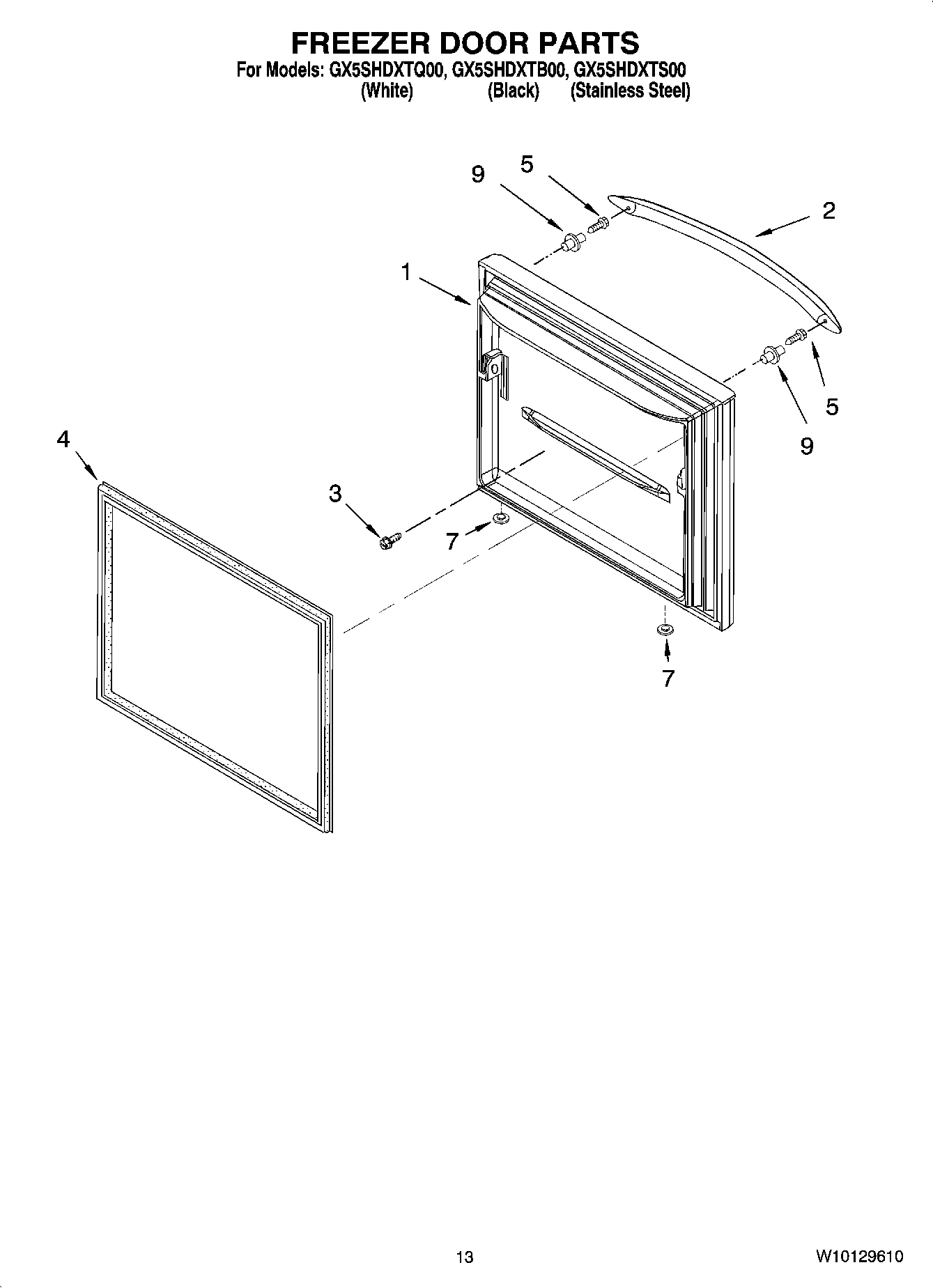 07 - FREEZER DOOR PARTS