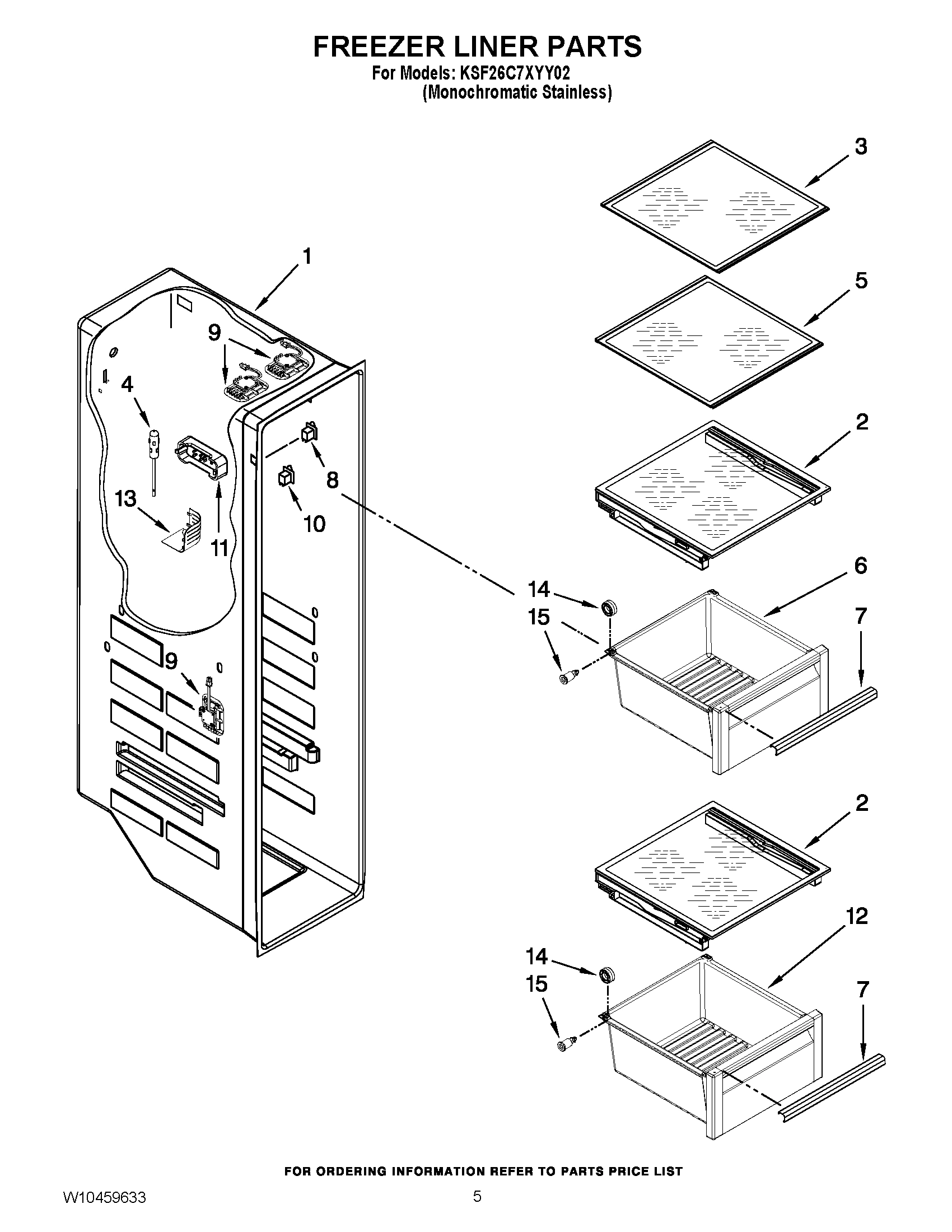 04 - FREEZER LINER PARTS