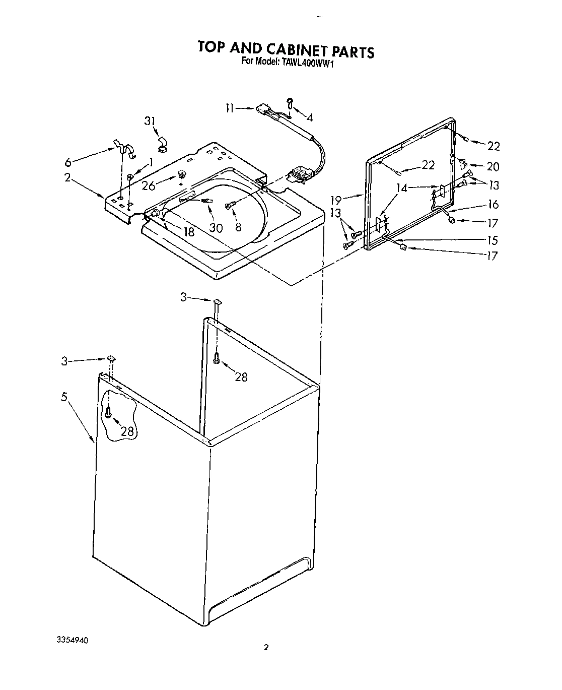 02 - TOP AND CABINET, LIT/OPTIONAL