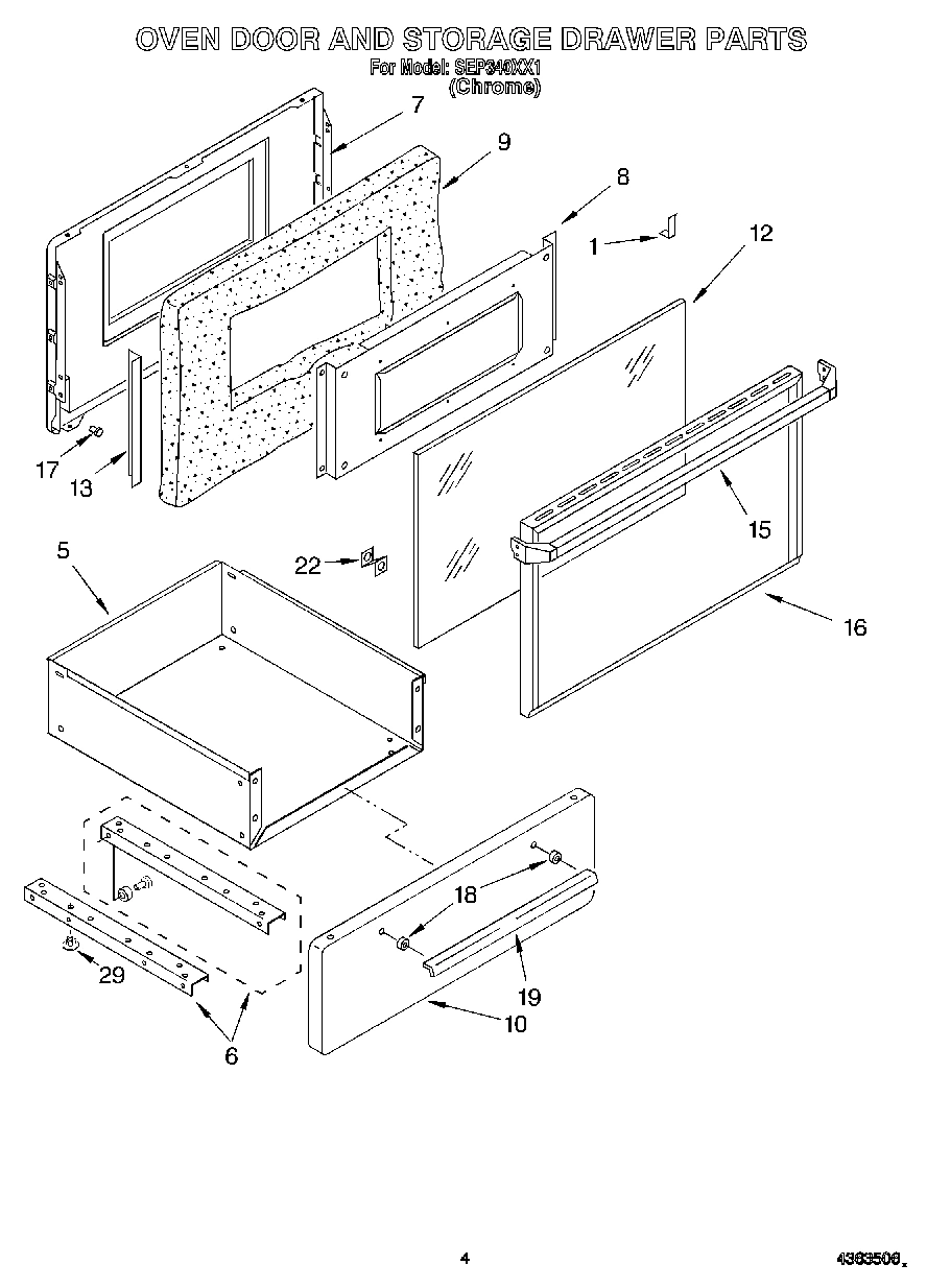 03 - OVEN DOOR AND STORAGE DRAWER