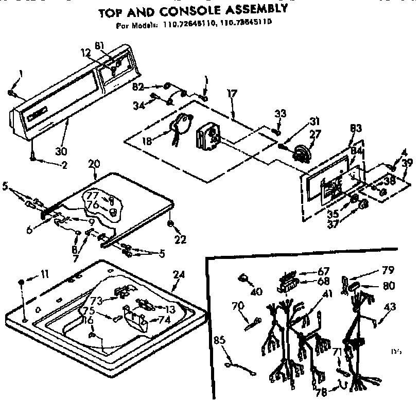 TOP AND CONSOLE ASSEMBLY
