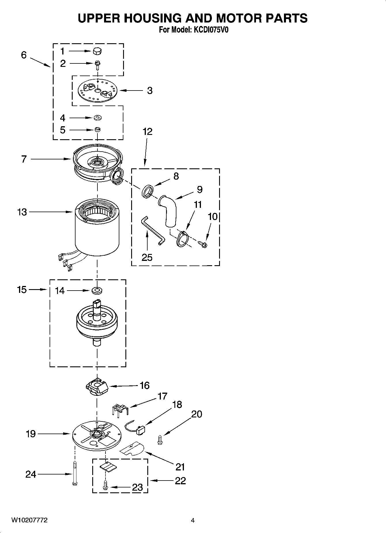 02 - UPPER HOUSING AND MOTOR PARTS
