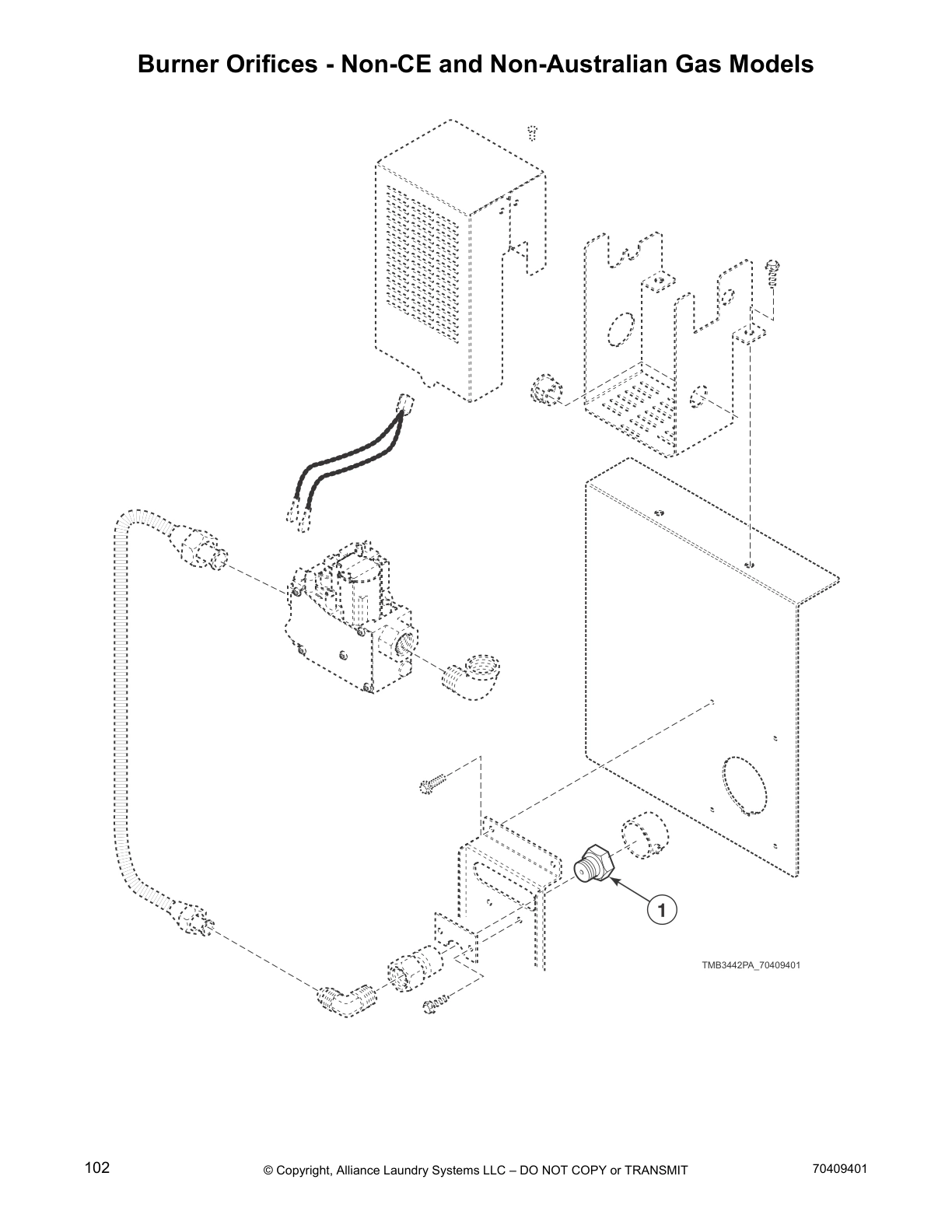 Burner Orifices - Non-CE and Non-Australian Gas Models