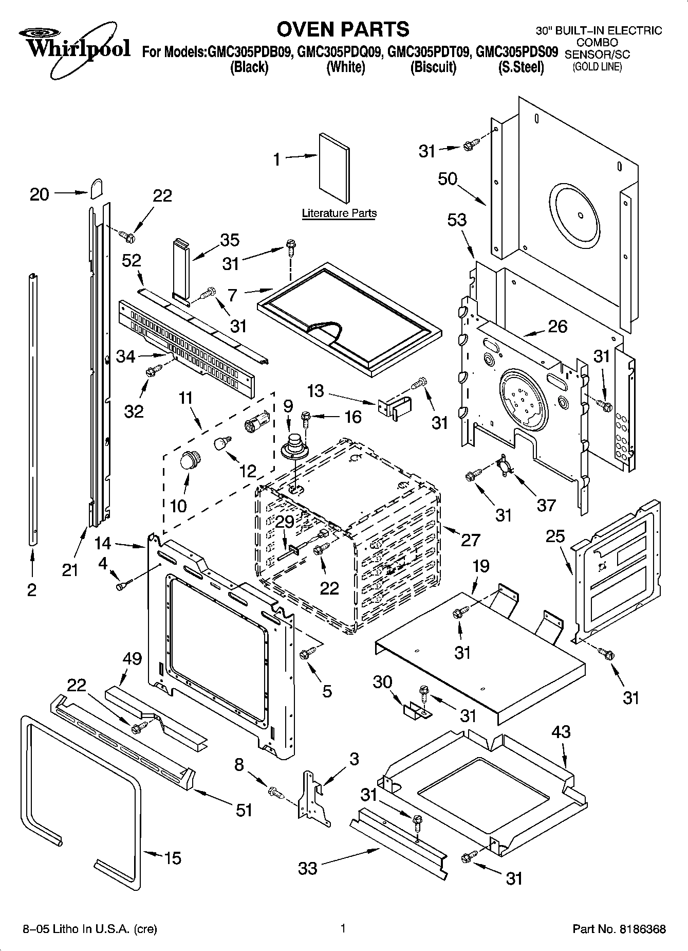 01 - OVEN PARTS