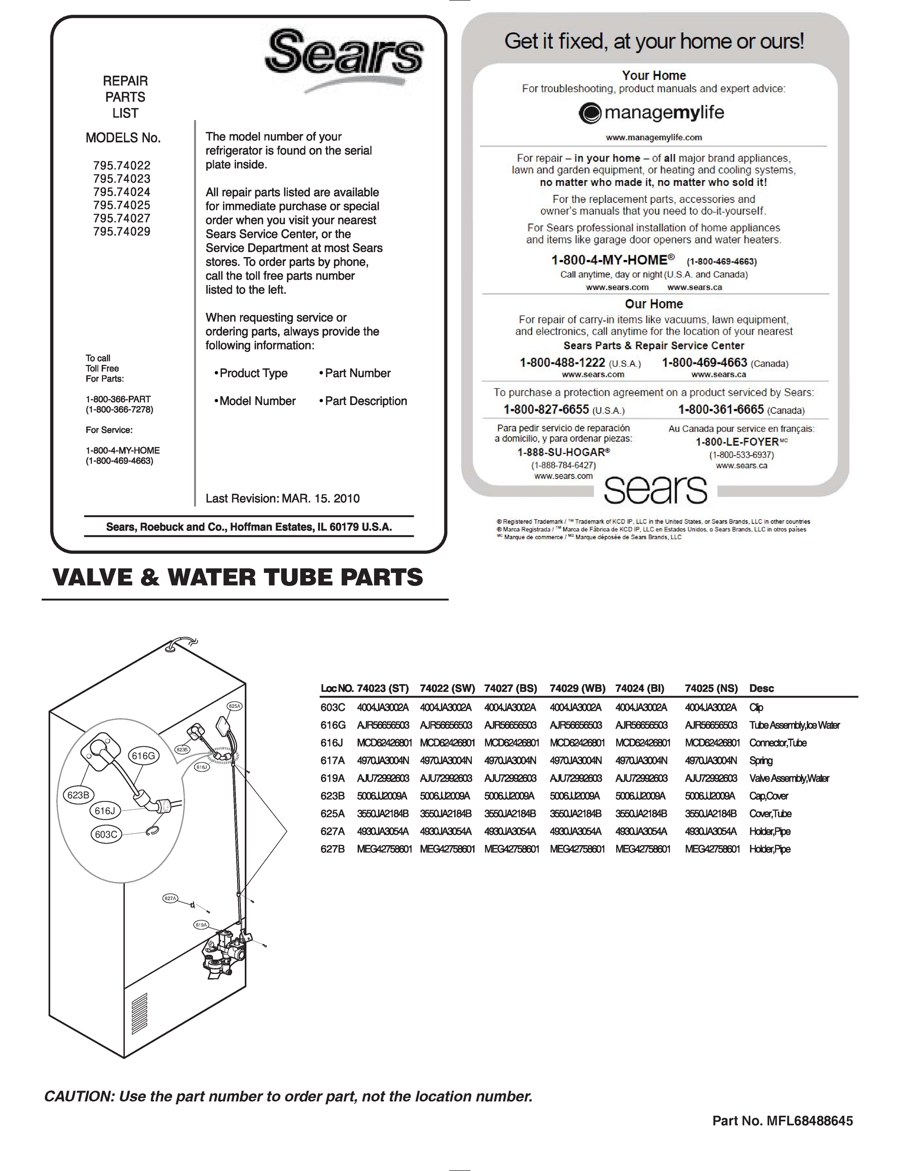VALVE & WATER TUBE PARTS
