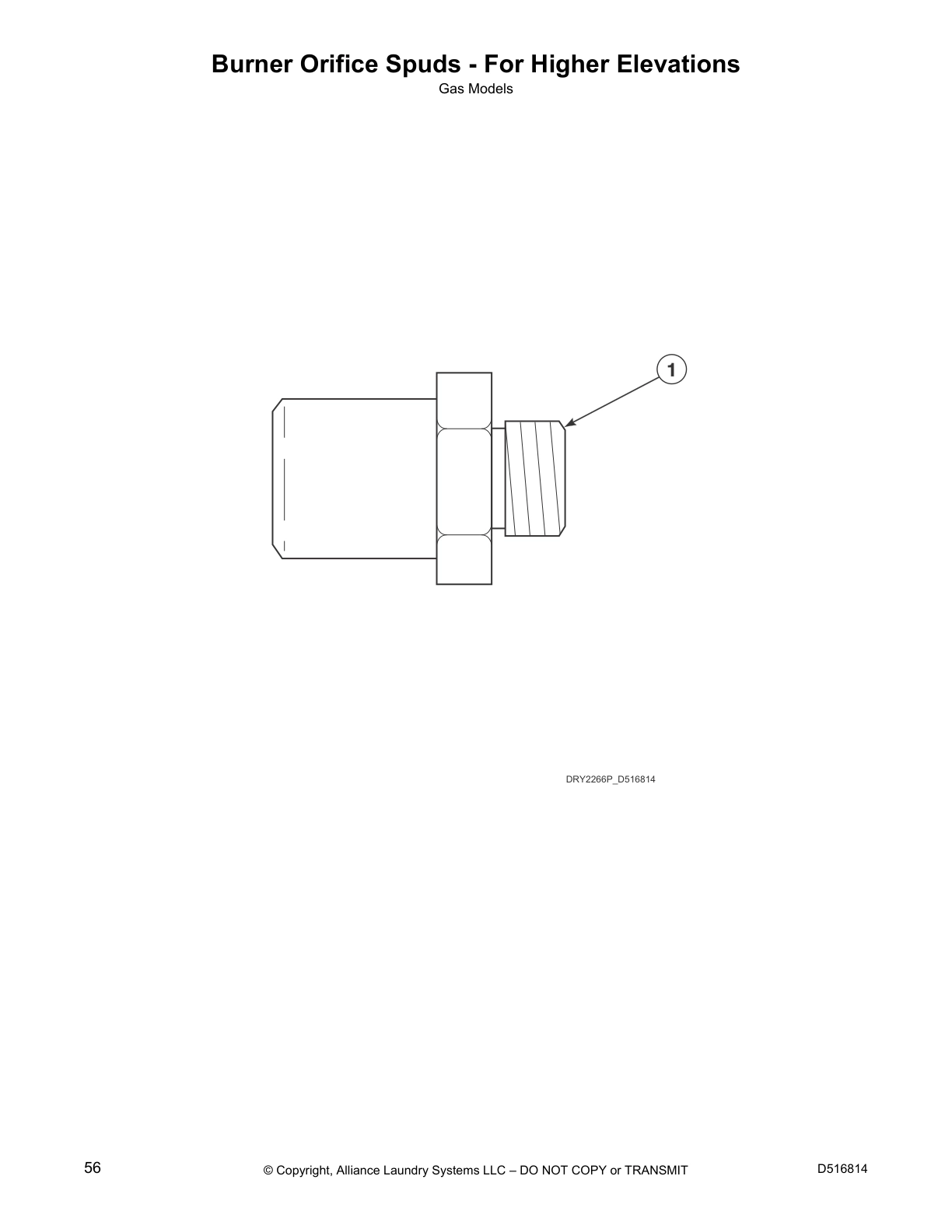 Burner Orifice Spuds - For Higher Elevations