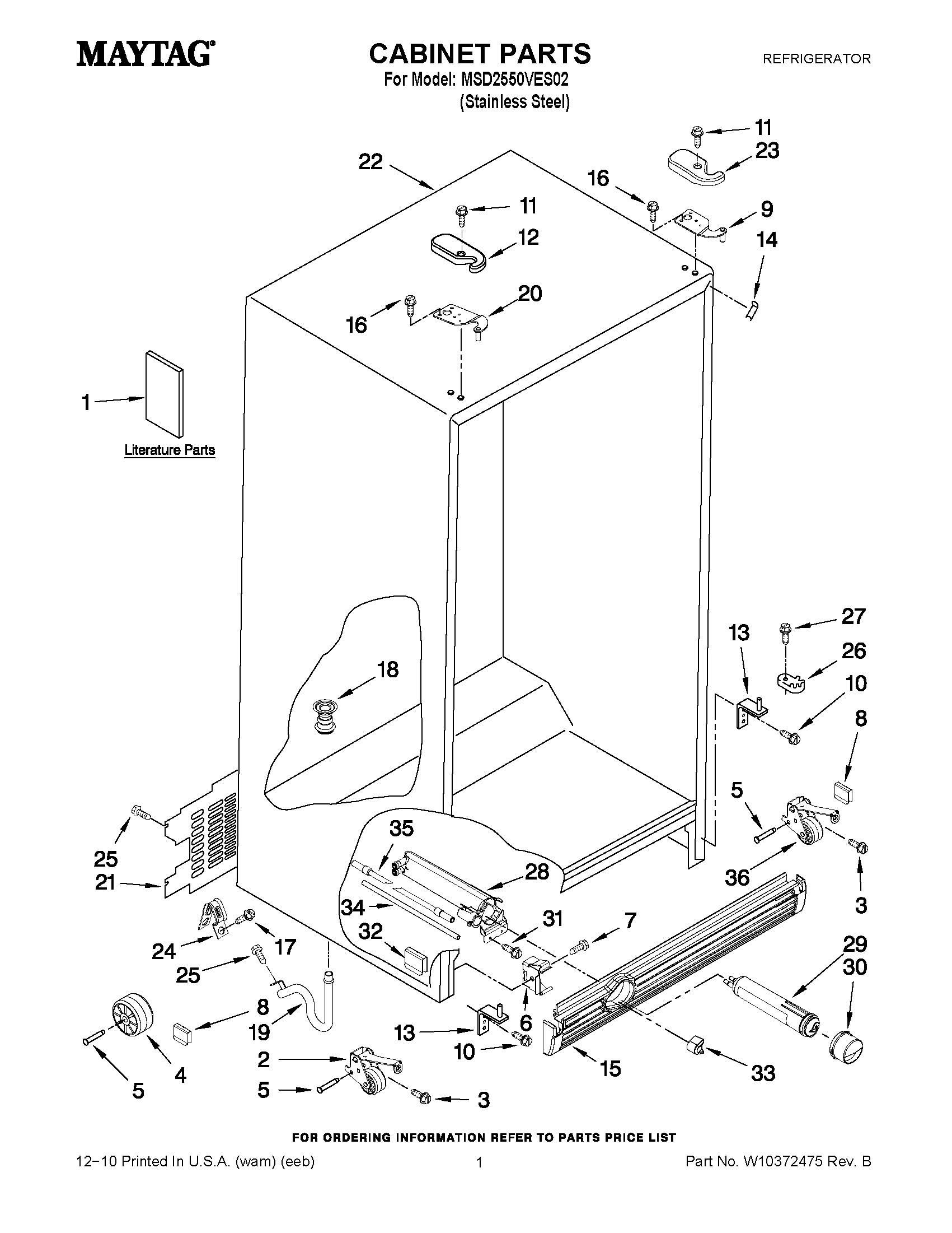 01 - CABINET PARTS