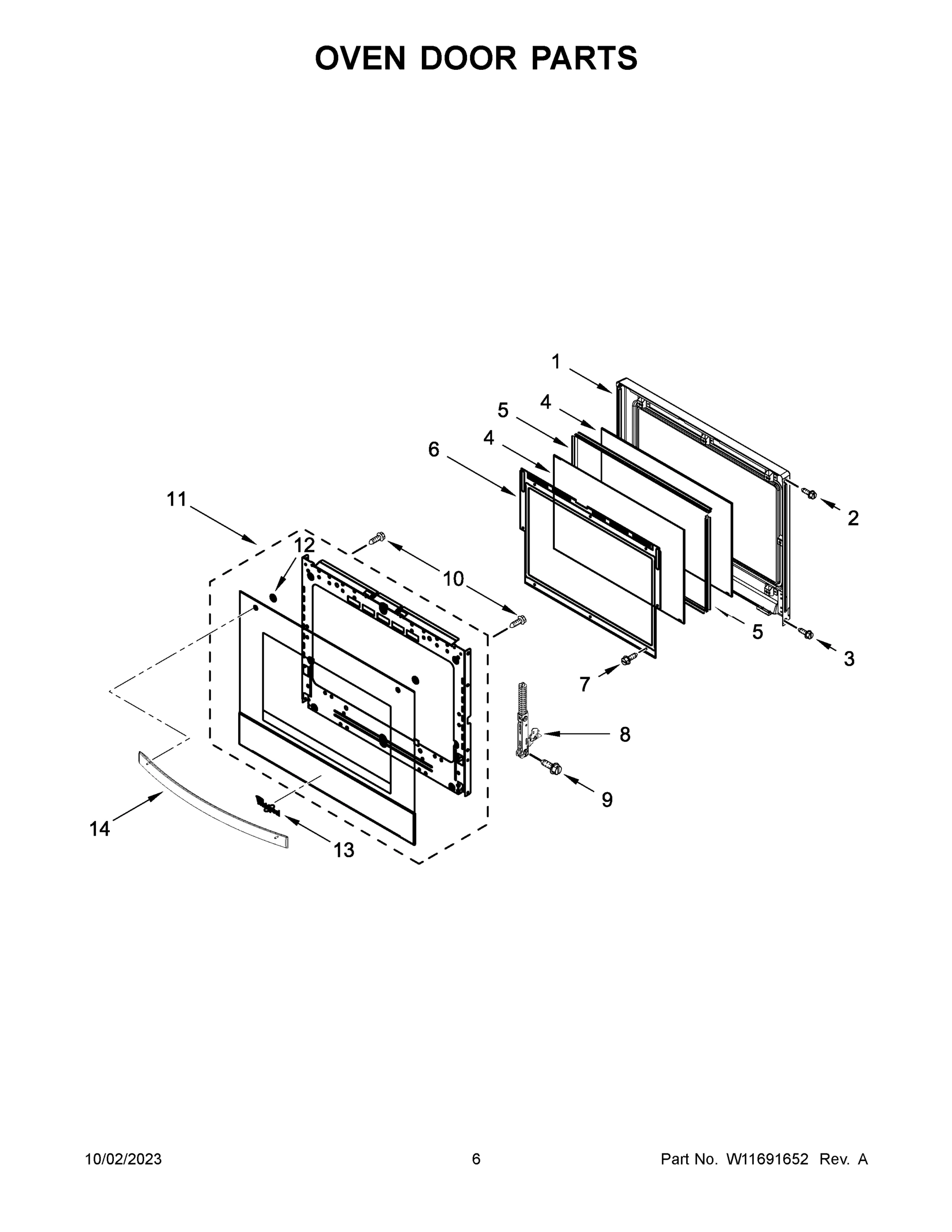 04 - OVEN DOOR PARTS