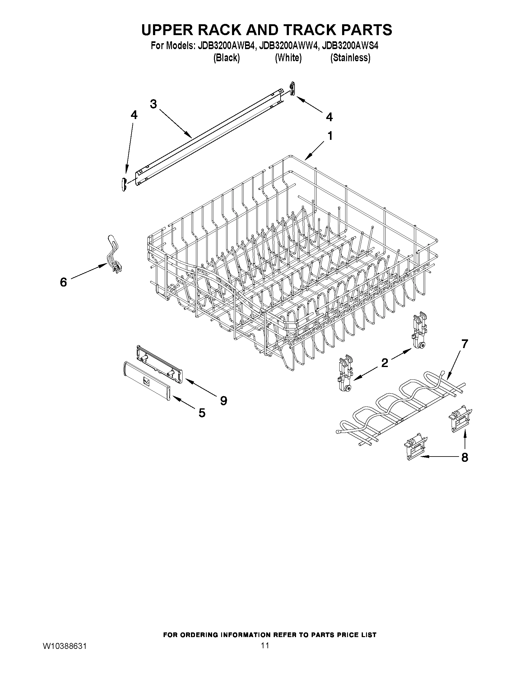 09 - UPPER RACK AND TRACK PARTS