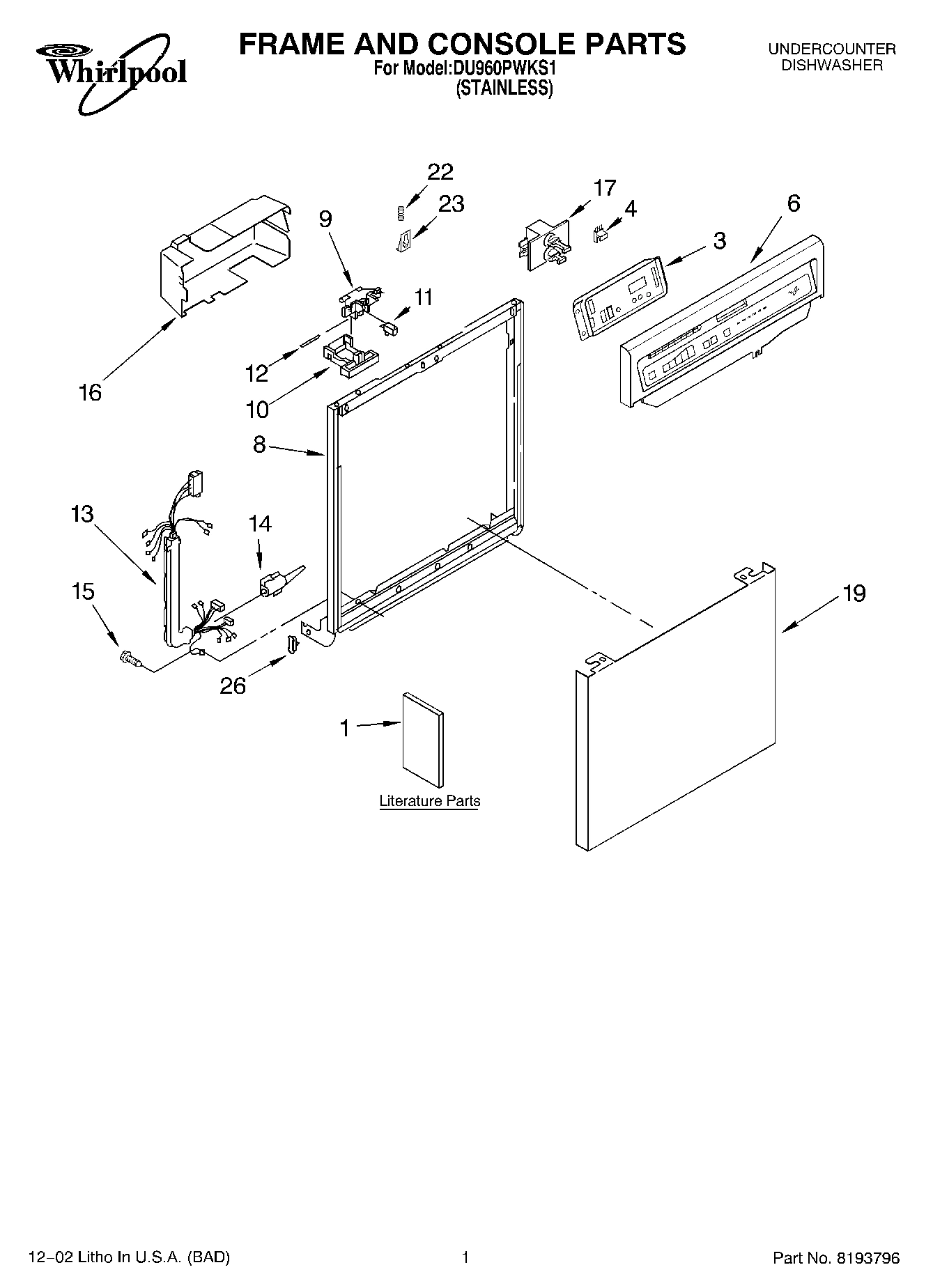 01 - FRAME AND CONSOLE PARTS