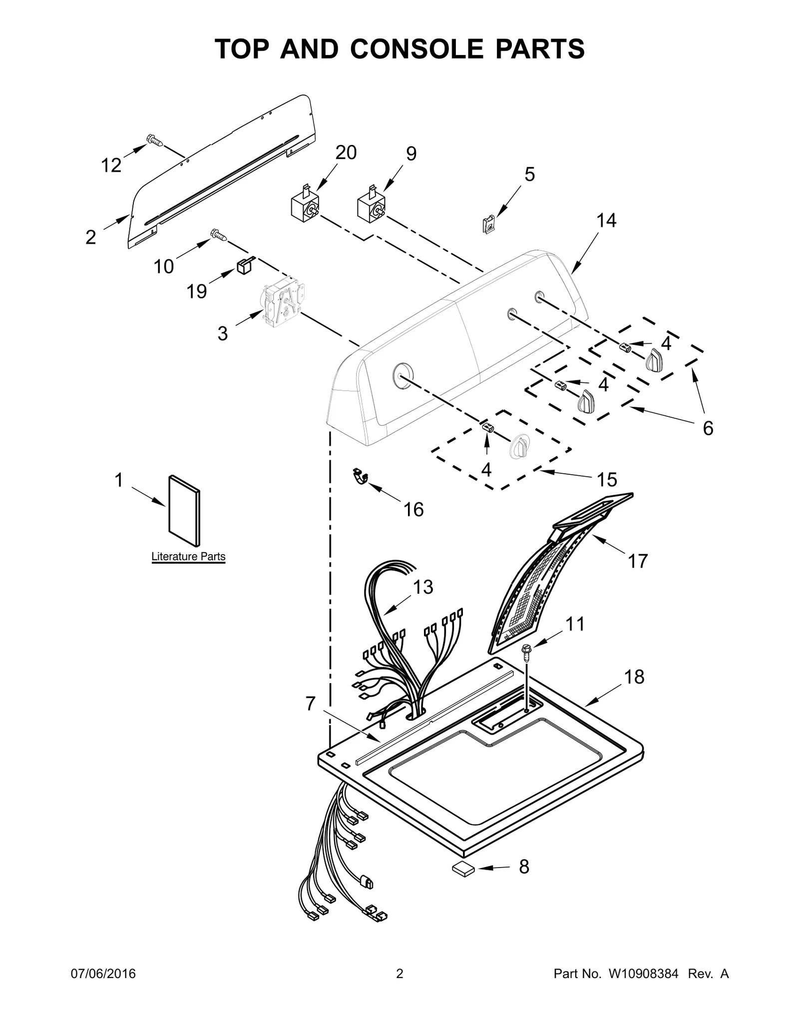 TOP AND CONSOLE PARTS